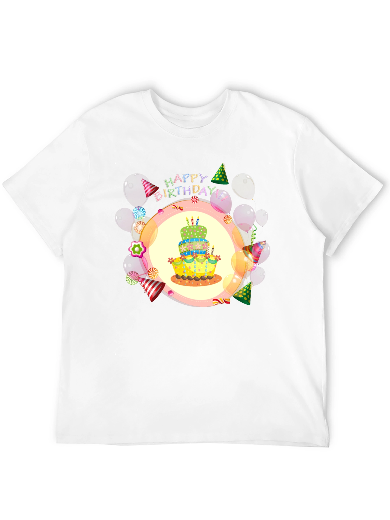 Happy Birthday T-Shirt | Birthday Cake Design