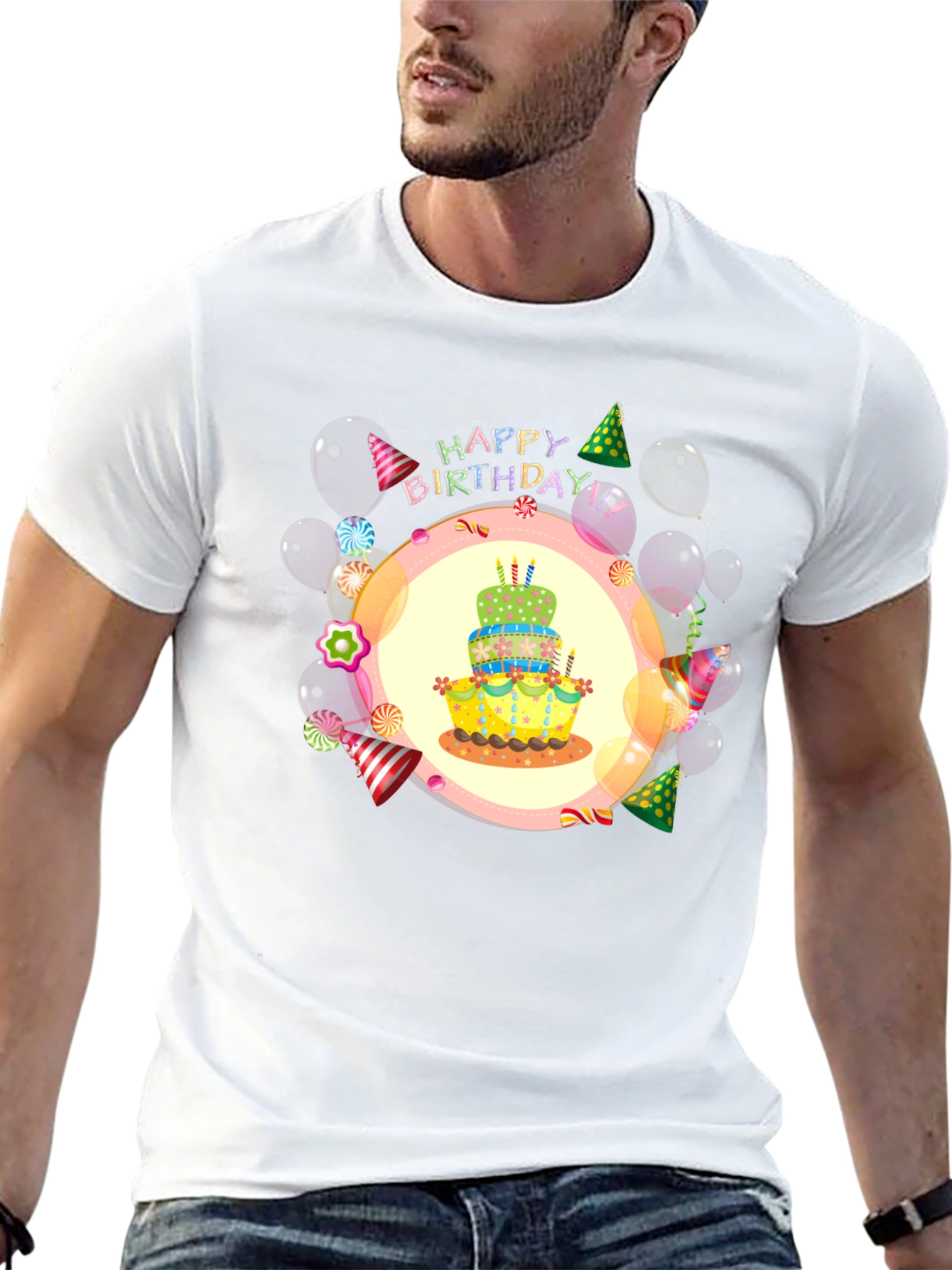 Happy Birthday T-Shirt | Birthday Cake Design