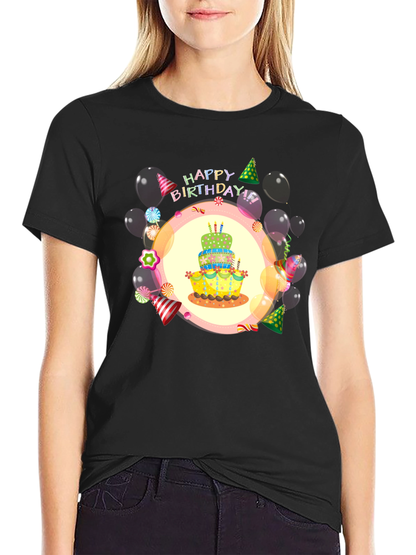 Happy Birthday T-Shirt | Birthday Cake Design