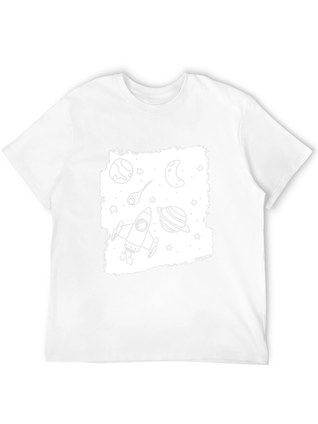 Space Doodle Graphic Black T-Shirt