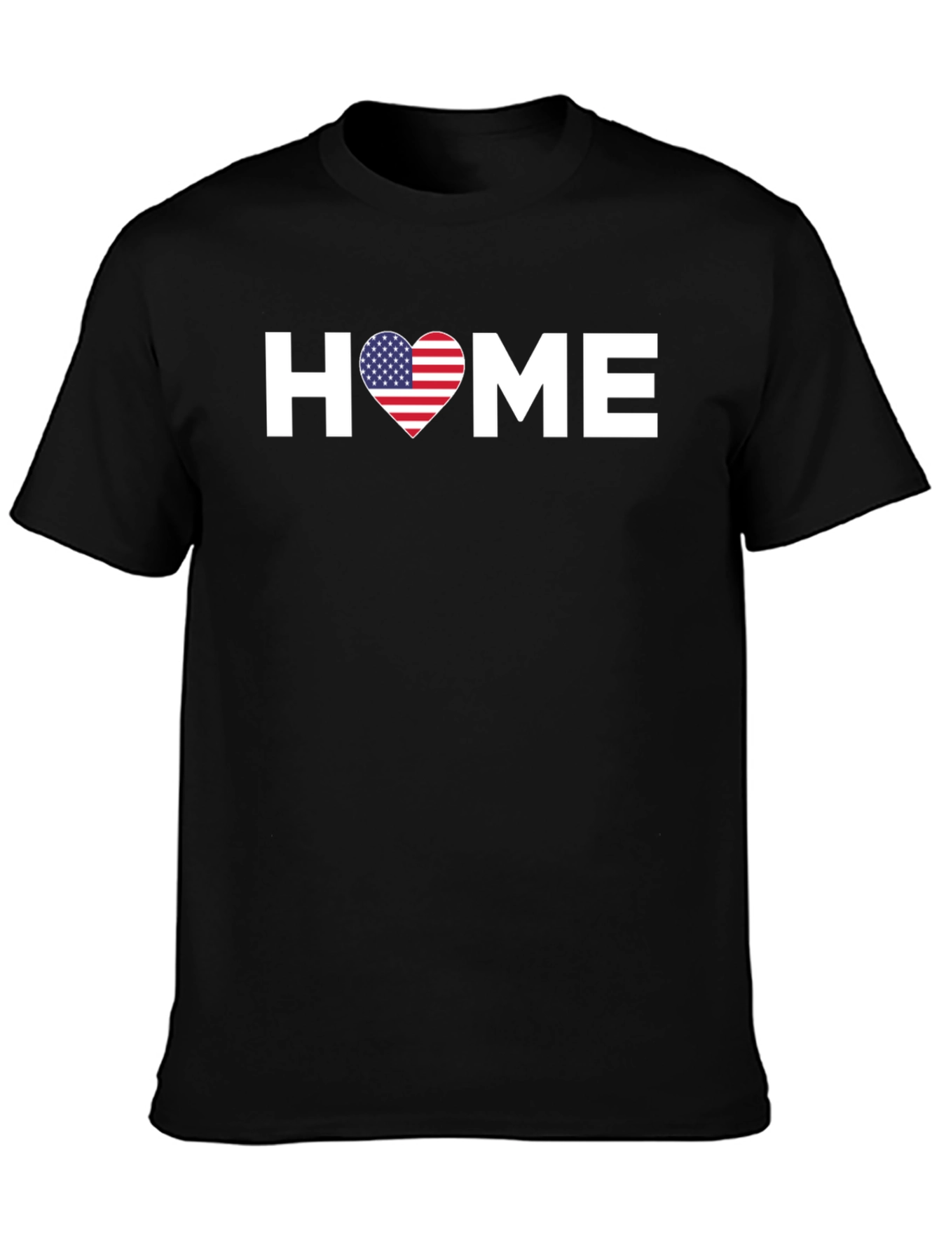 American Flag Heart HOME Graphic T-Shirt