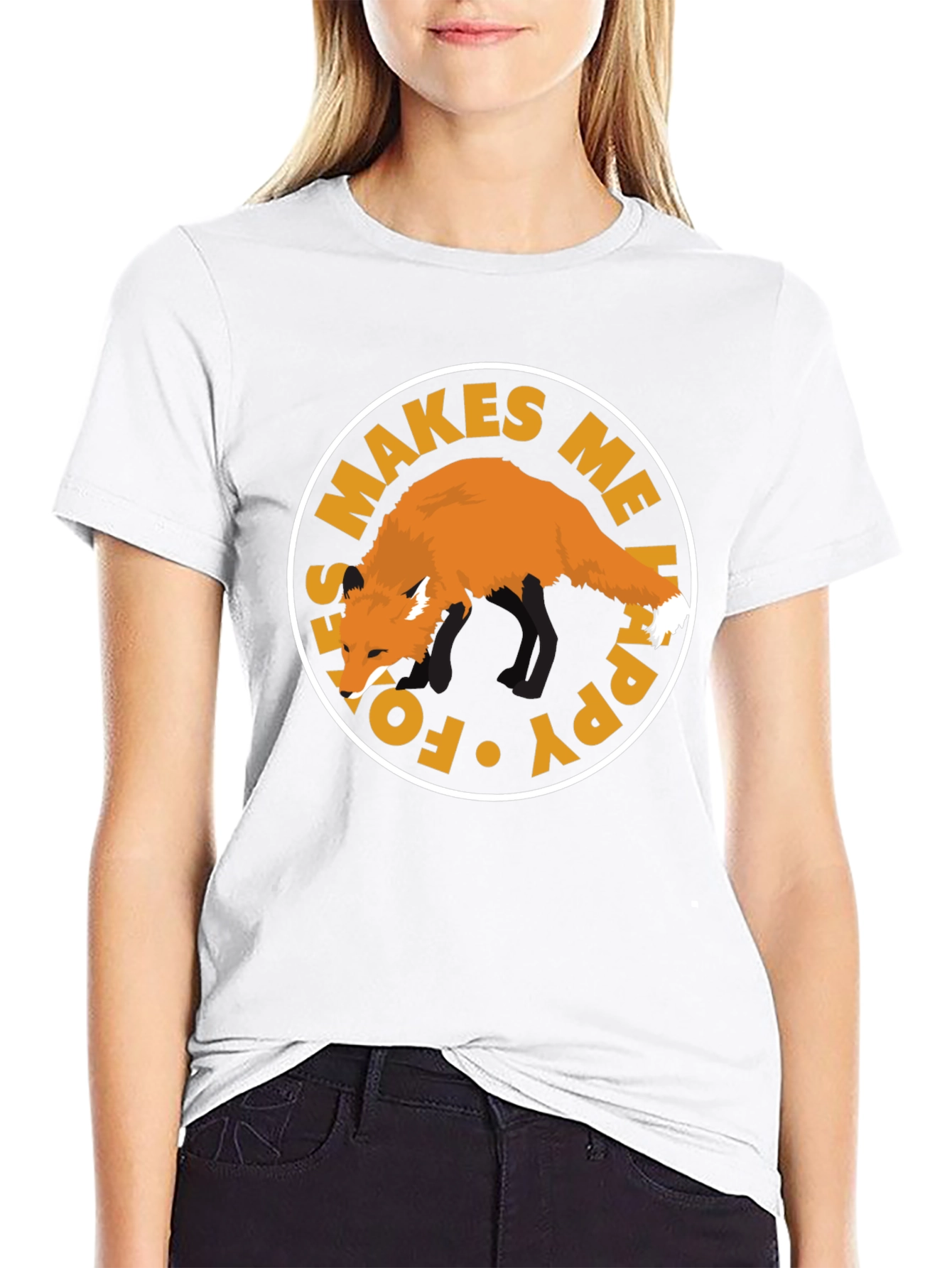Fox Makes Me Happy Graphic T-Shirt