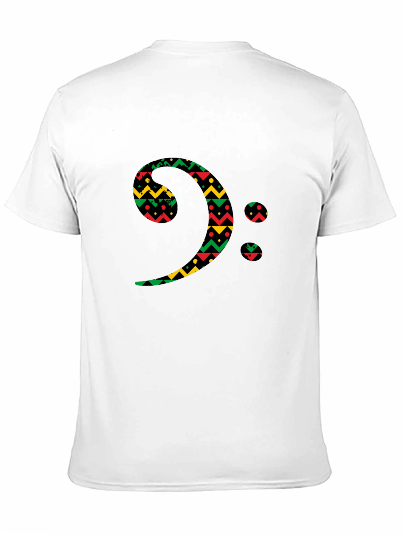 Bass Clef Black T-Shirt Afro Print