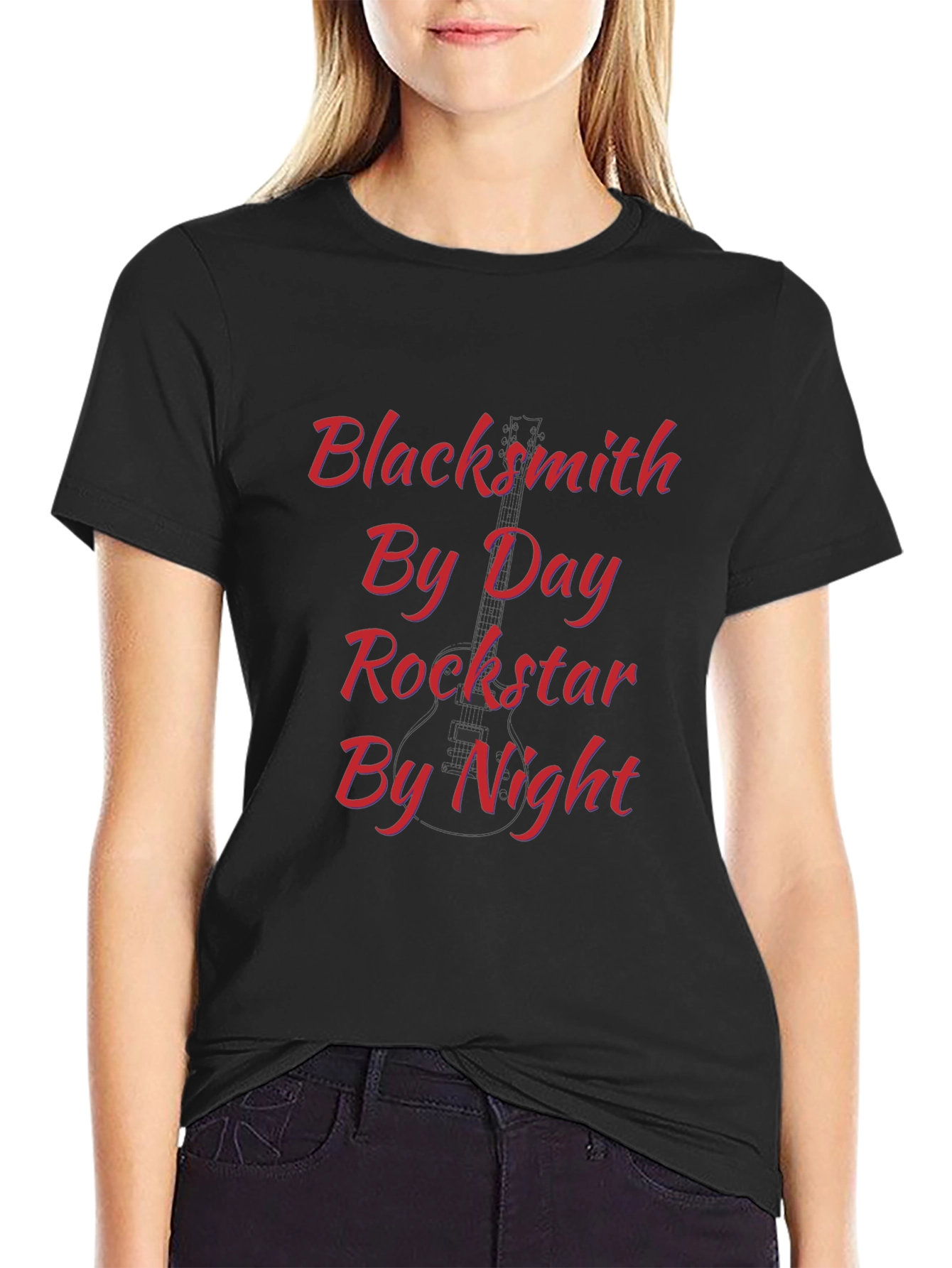 Blacksmith By Day Rockstar By Night Graphic T-Shirt