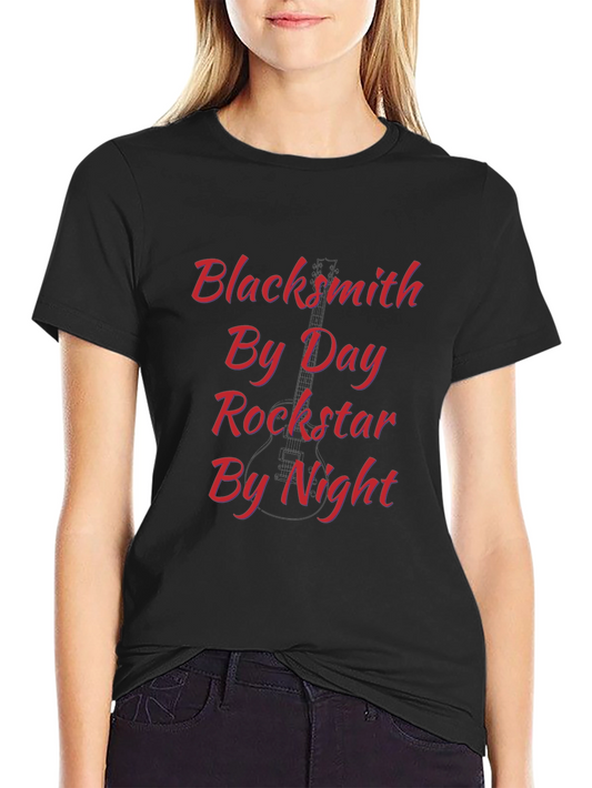 Blacksmith By Day Rockstar By Night Graphic T-Shirt