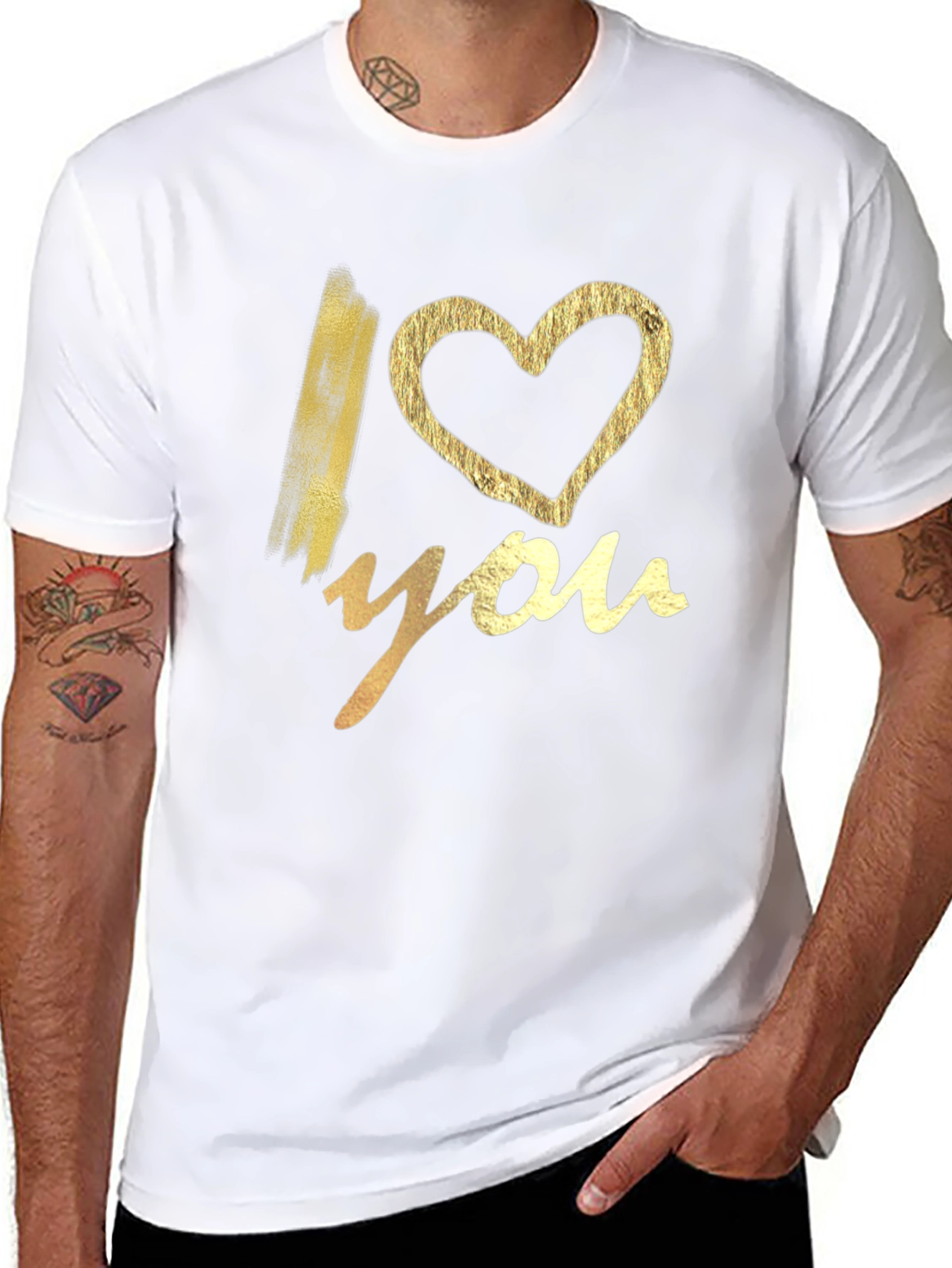 I Heart You Graphic Tee - Black Casual T-Shirt
