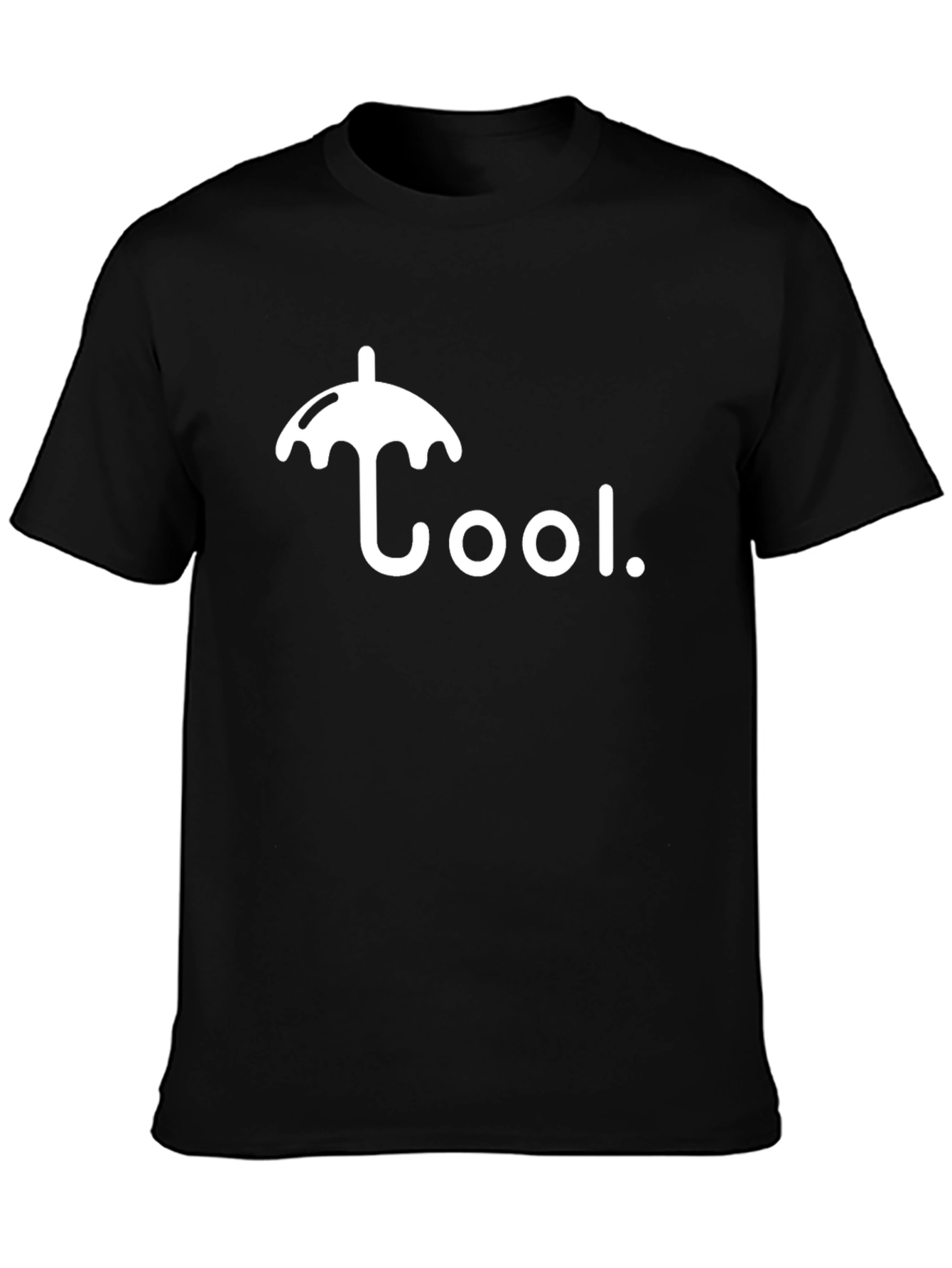 Cool Umbrella Graphic Black T-Shirt