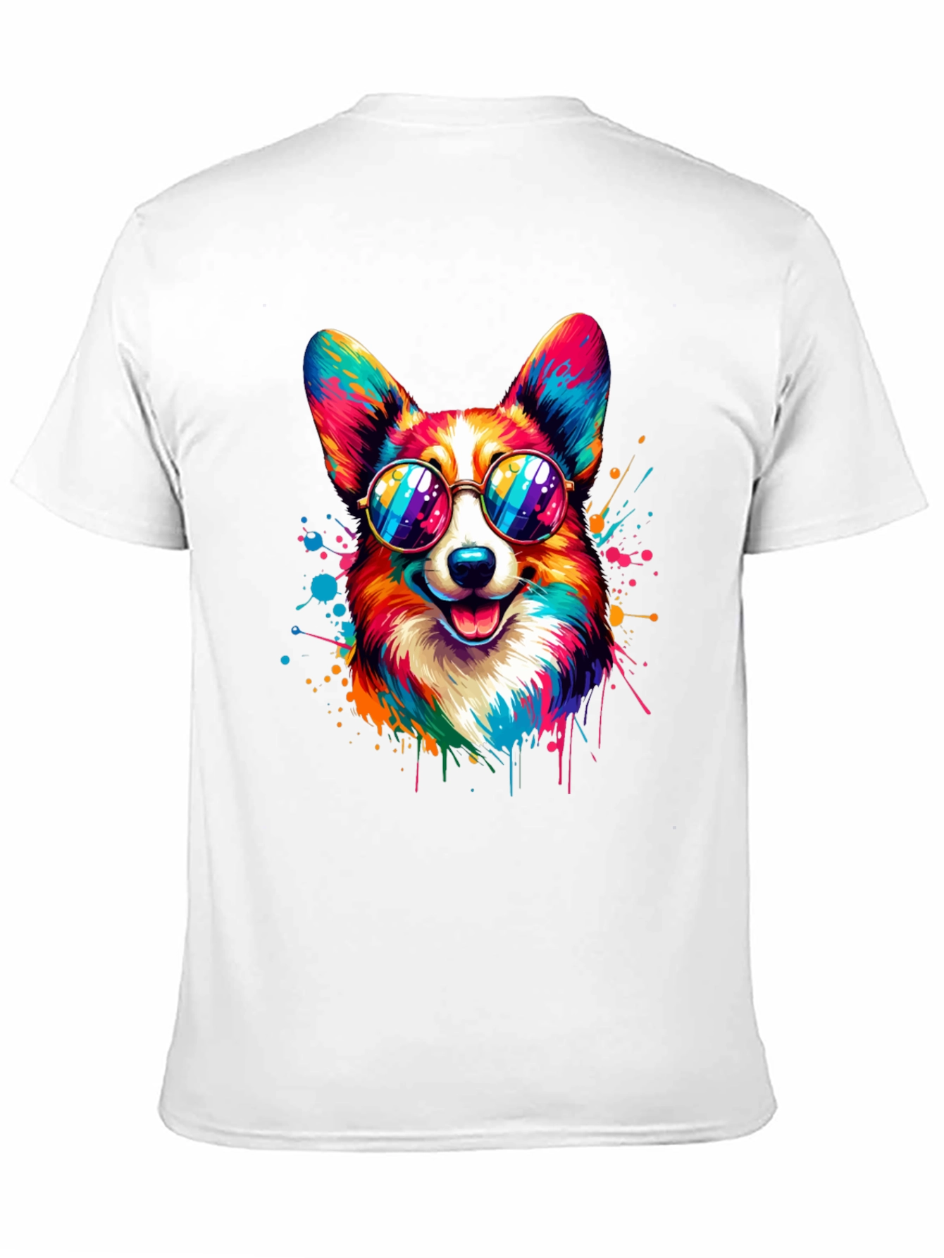 Cool Corgi T-Shirt: Vibrant Dog Design