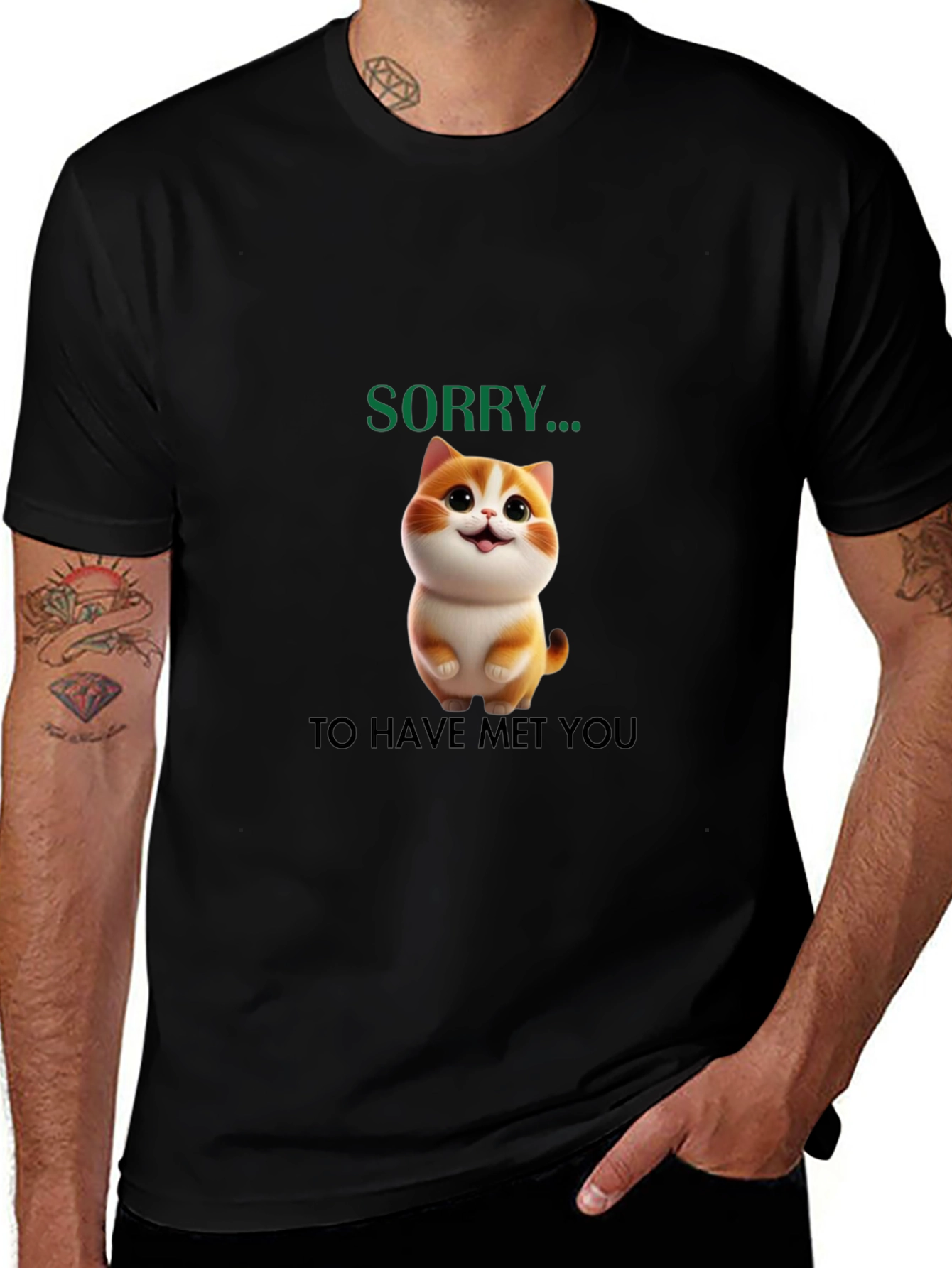 Cute Cat Sorry... Graphic Tee