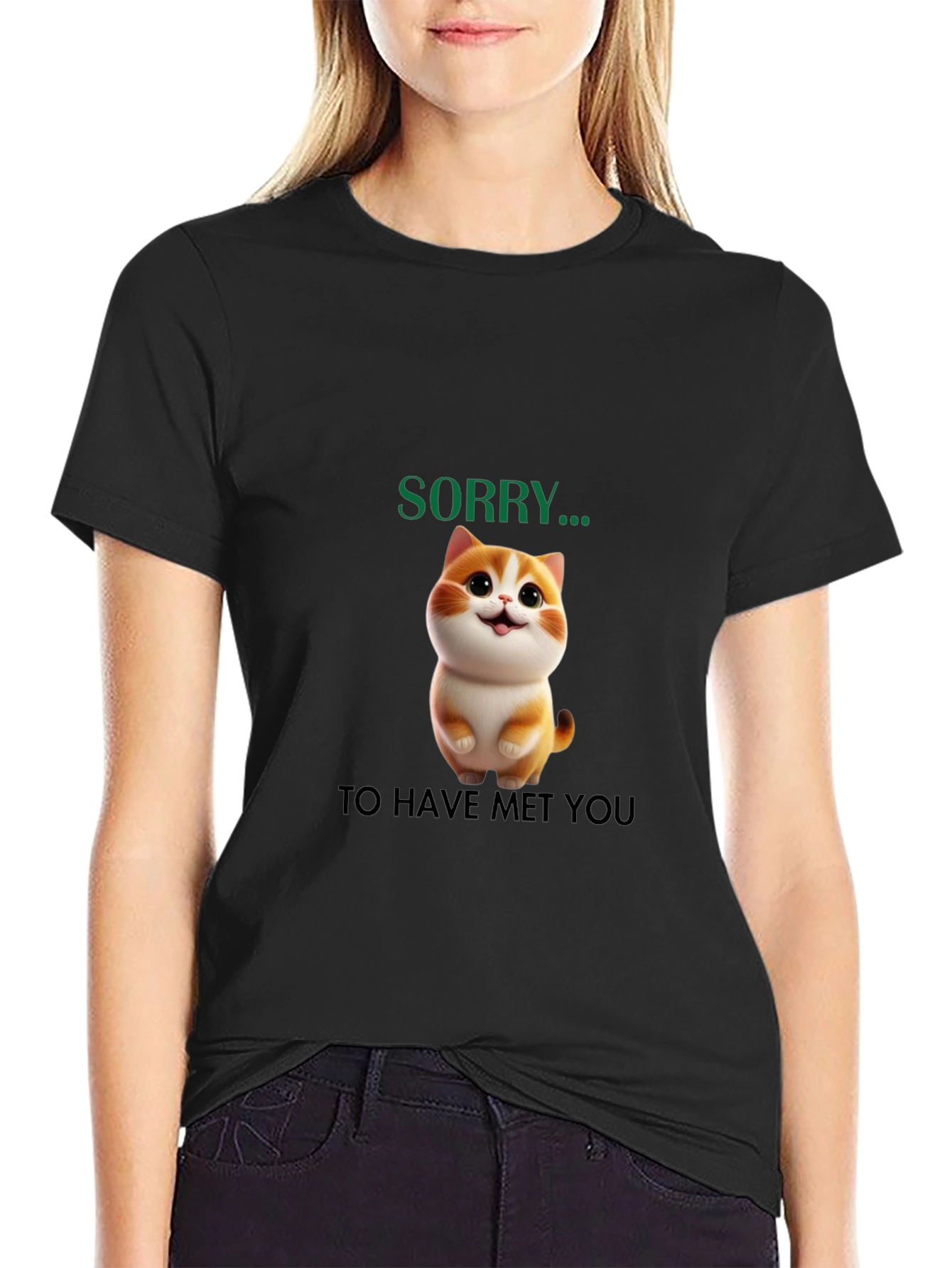 Cute Cat Sorry... Graphic Tee