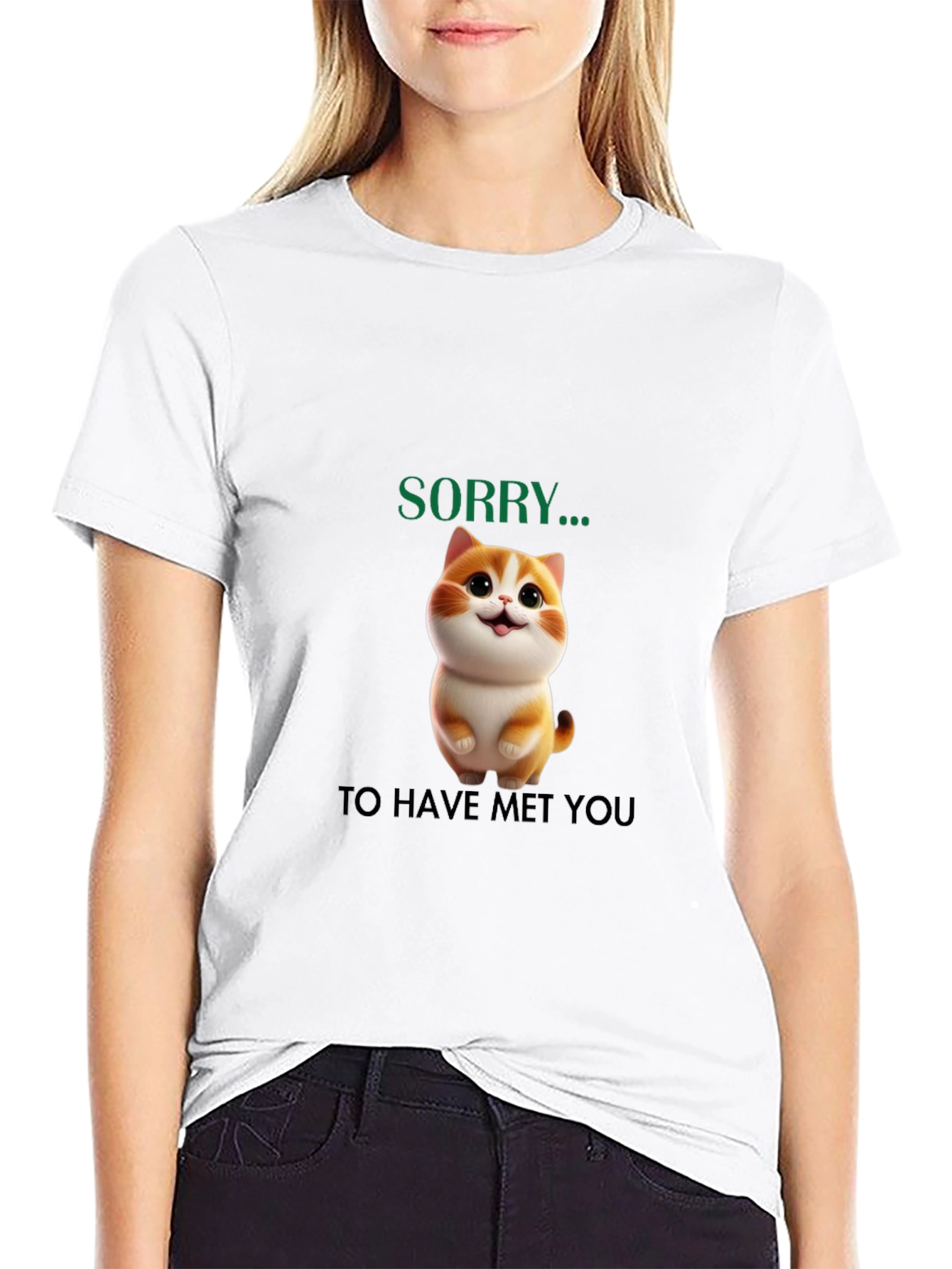 Cute Cat Sorry... Graphic Tee