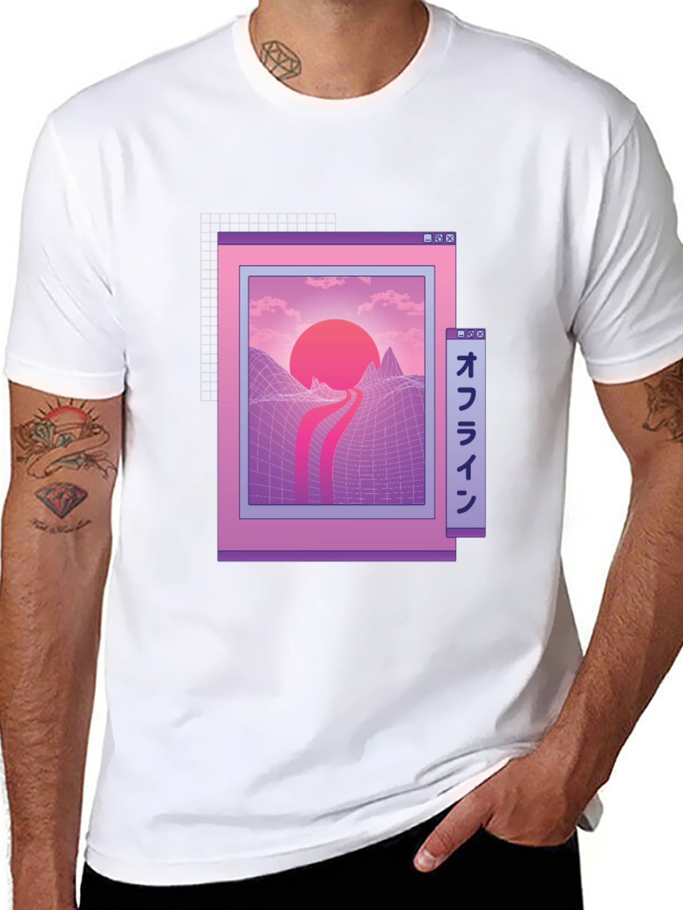 Retro Aesthetic Graphic Tee - Vaporwave Inspired