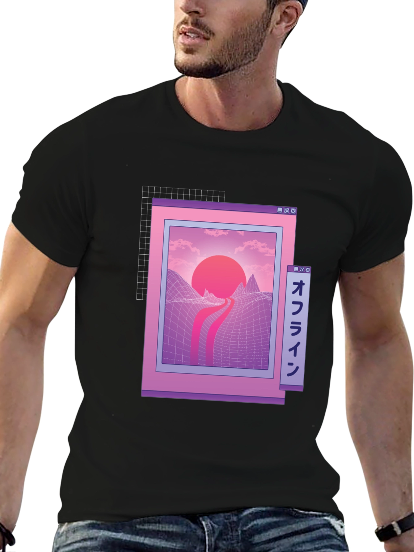 Retro Aesthetic Graphic Tee - Vaporwave Inspired