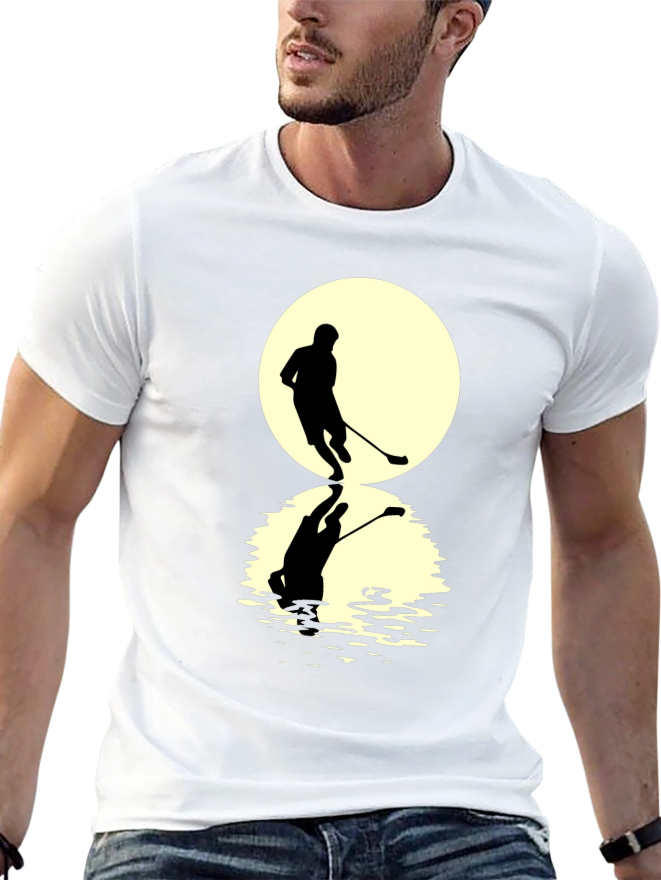 Hockey Player Graphic T-Shirt