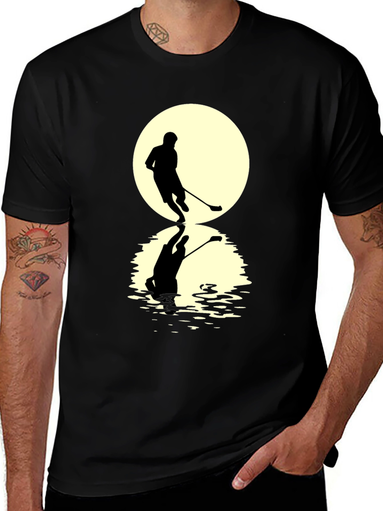 Hockey Player Graphic T-Shirt
