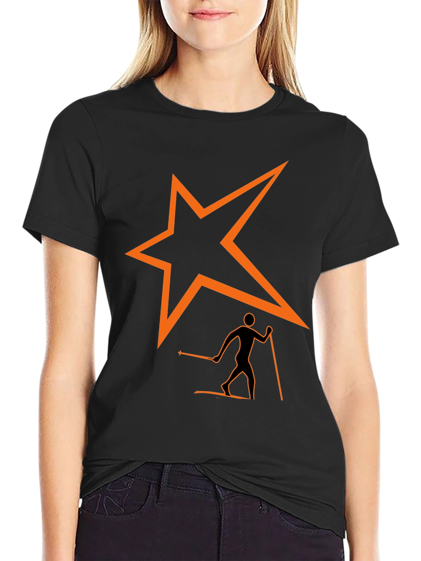Skiing Star T-Shirt - Stylish Graphic Tee