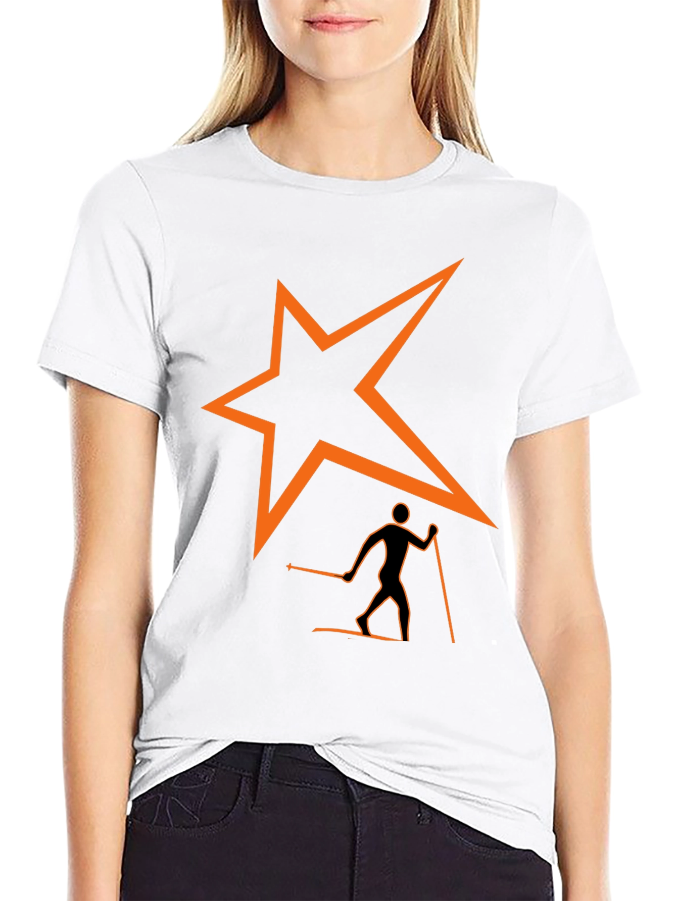 Skiing Star T-Shirt - Stylish Graphic Tee