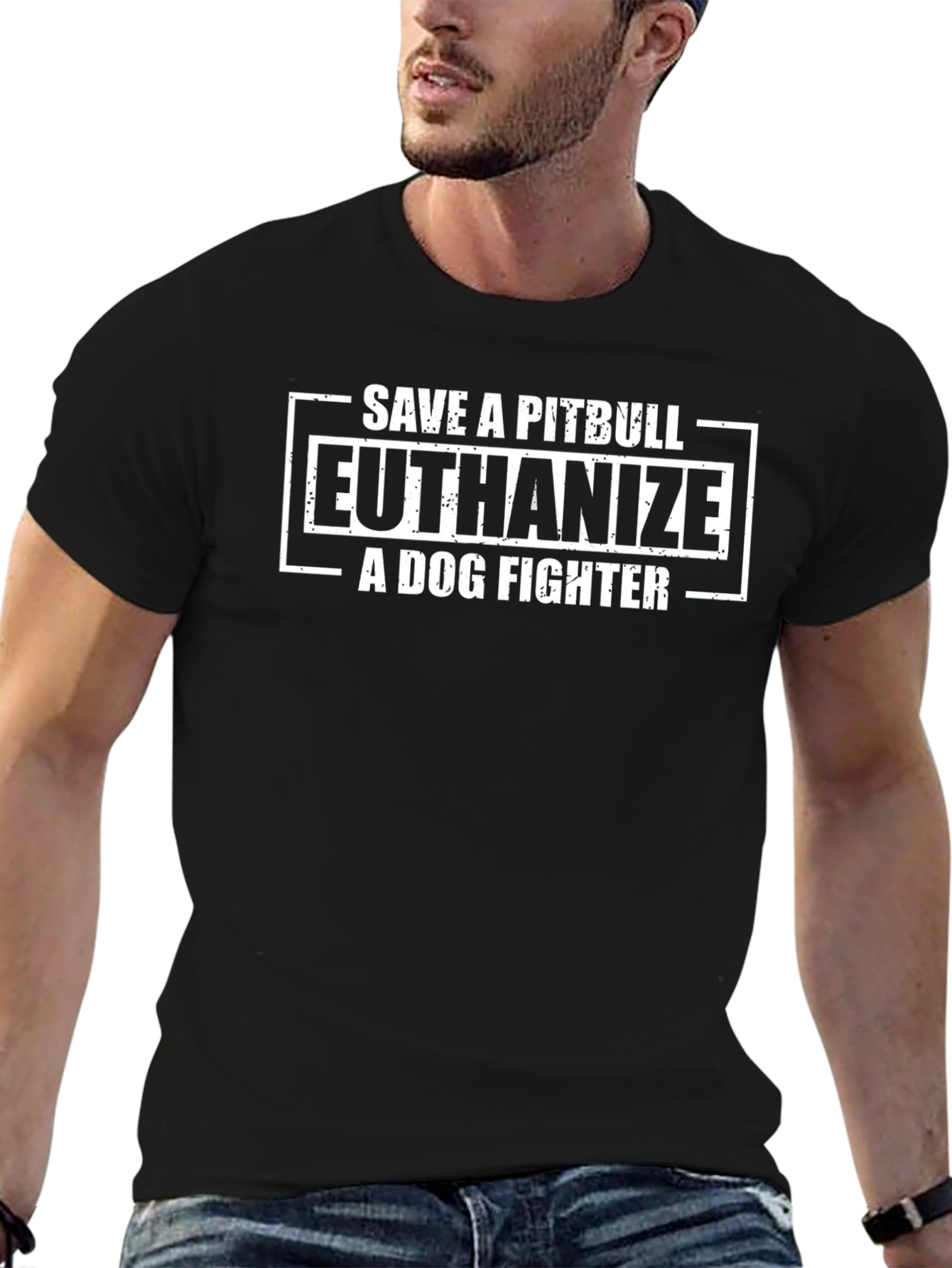 Save a Pitbull T-Shirt - Euthanize a Dog Fighter