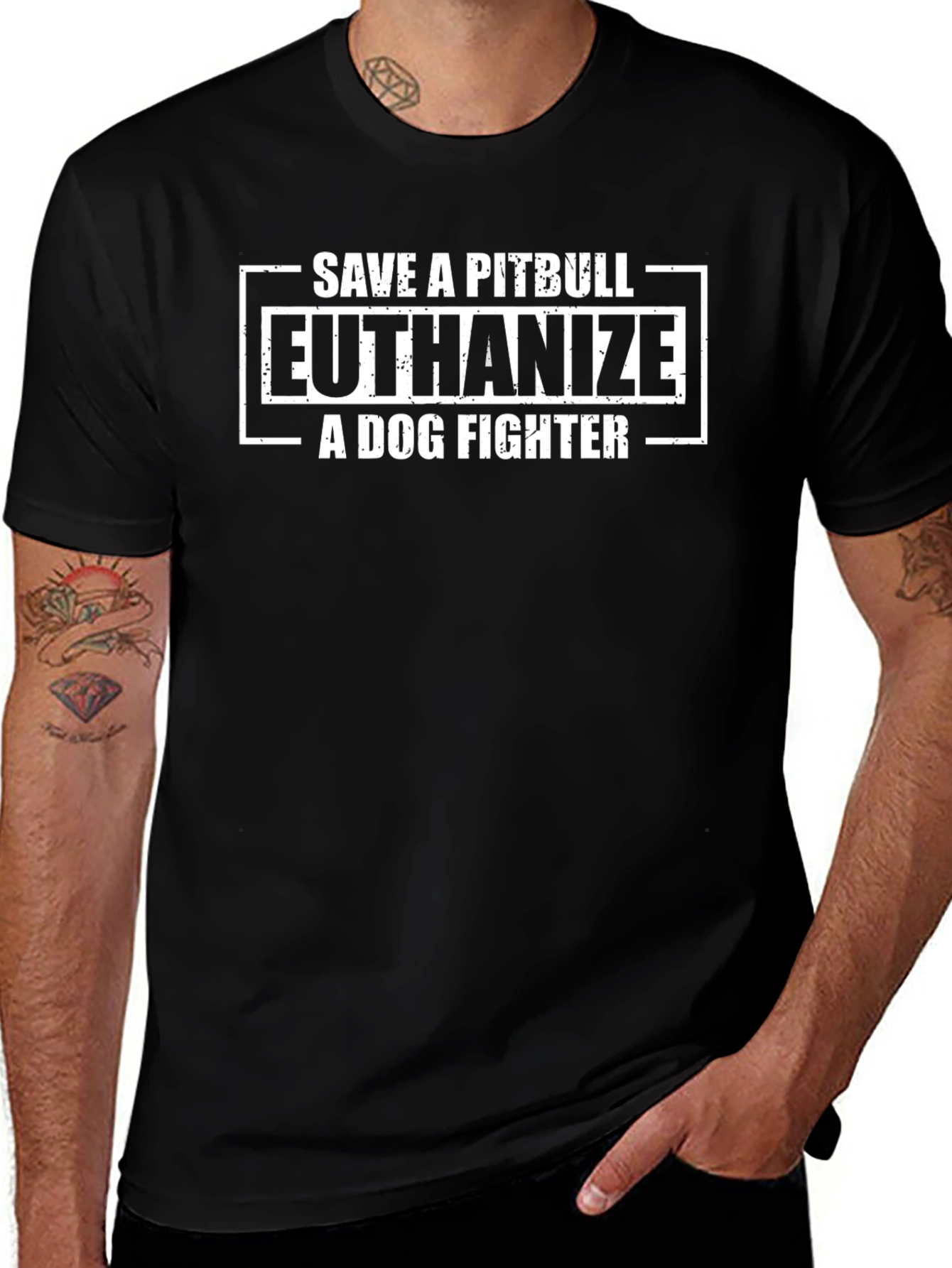 Save a Pitbull T-Shirt - Euthanize a Dog Fighter