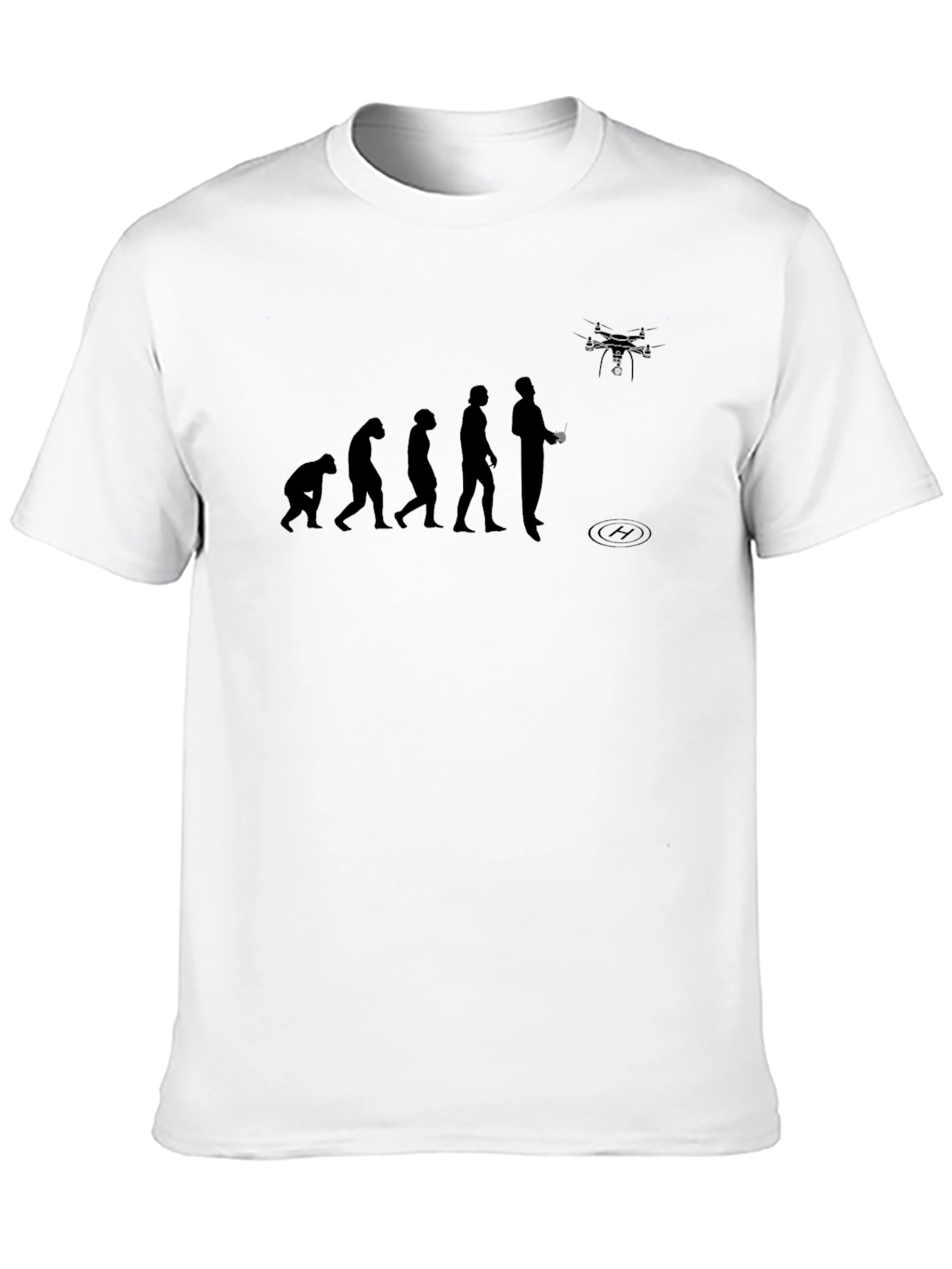 Drone Evolution Graphic T-Shirt - Black