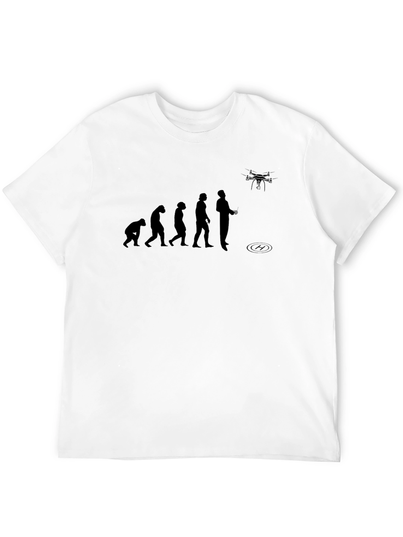 Drone Evolution Graphic T-Shirt - Black