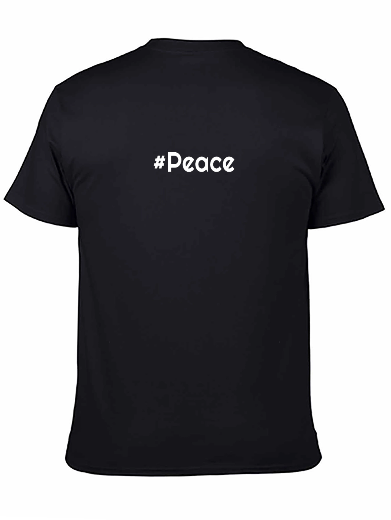 #Peace Black Graphic T-Shirt - Soft Cotton Blend