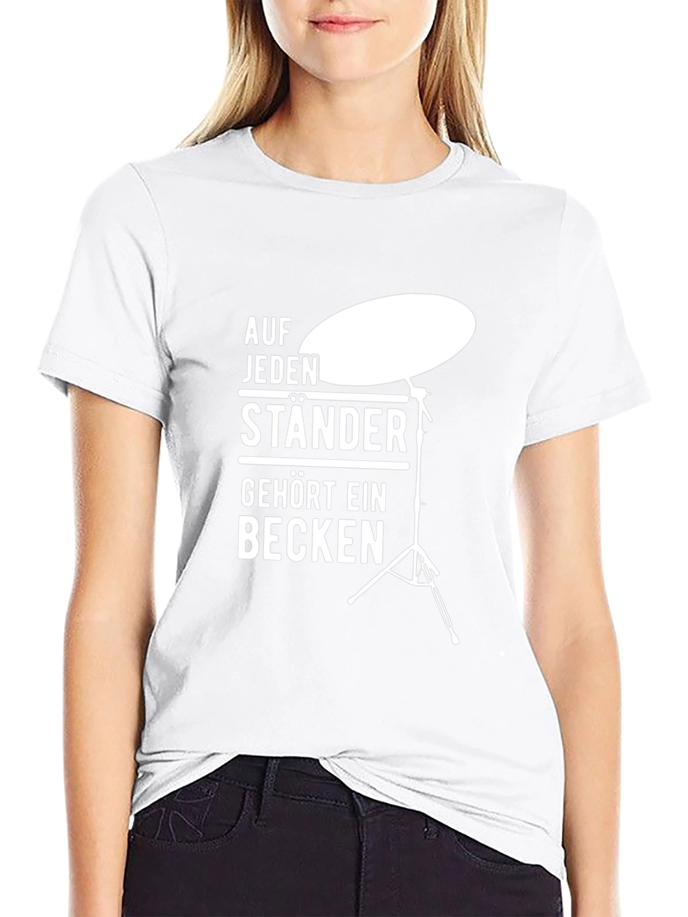 Drummer T-Shirt: Auf Jeden Staender Gehoert Ein Becken