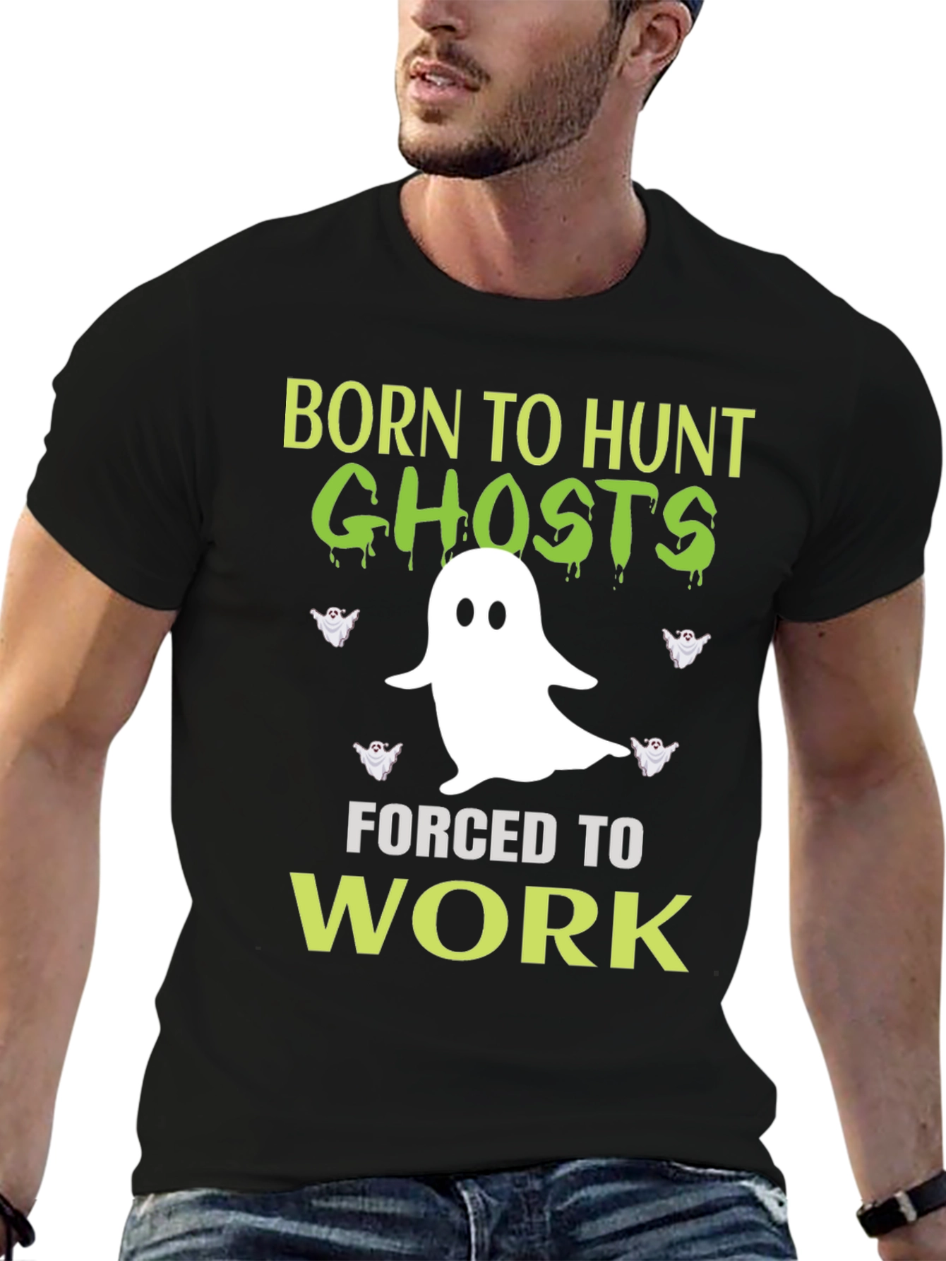 Born to Hunt Ghosts Mens Graphic T-Shirt