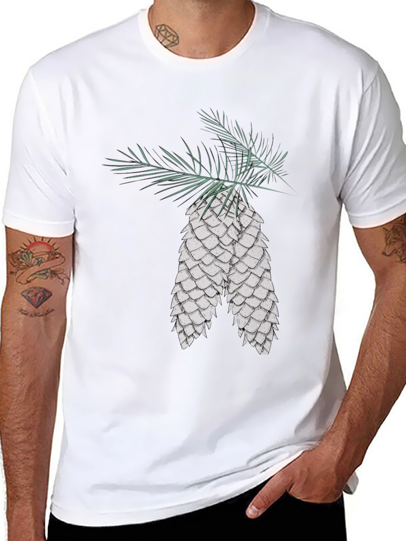 Pine Cone Graphic T-Shirt
