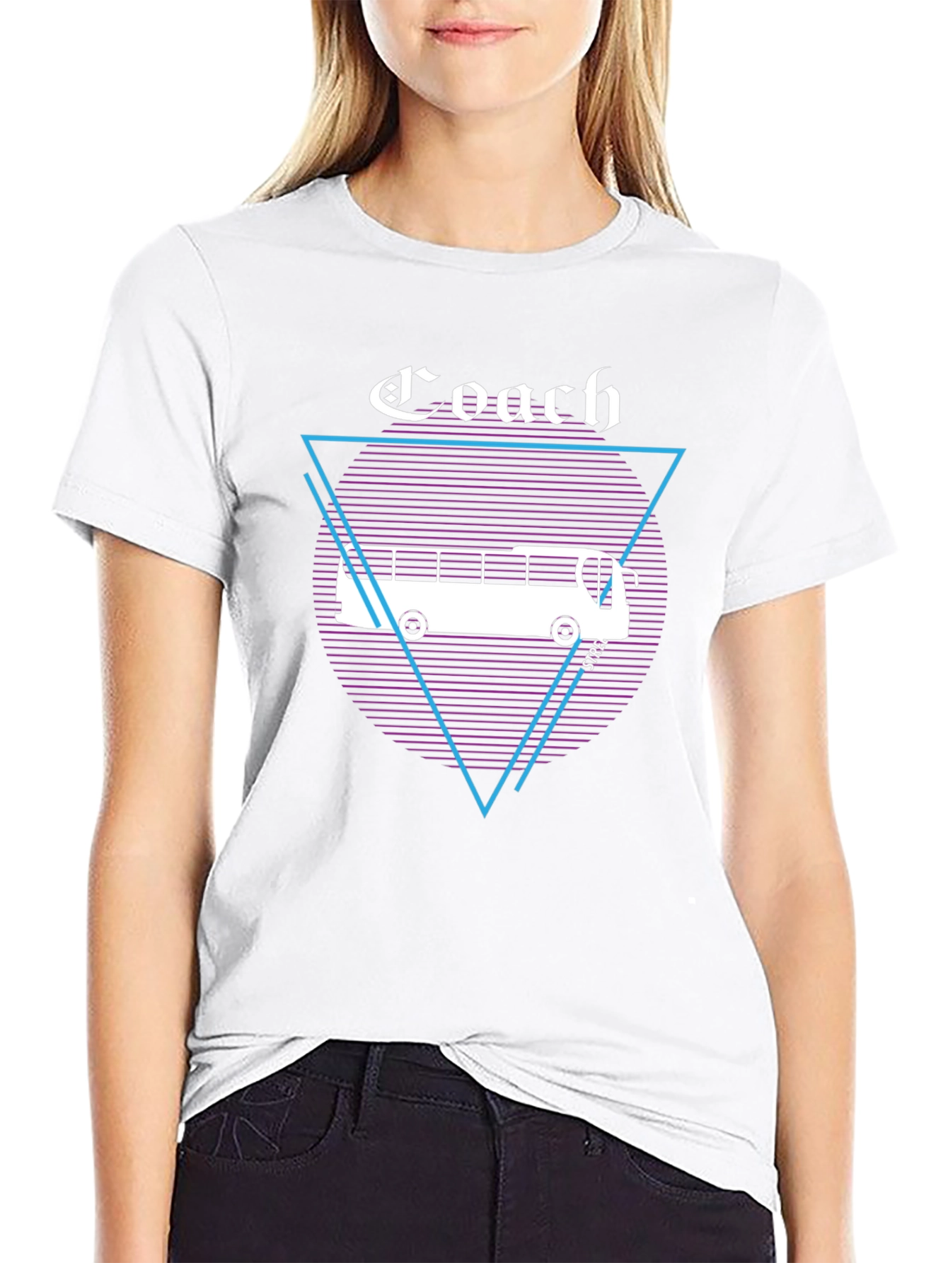 Coach Graphic T-Shirt - Retro Bus Design