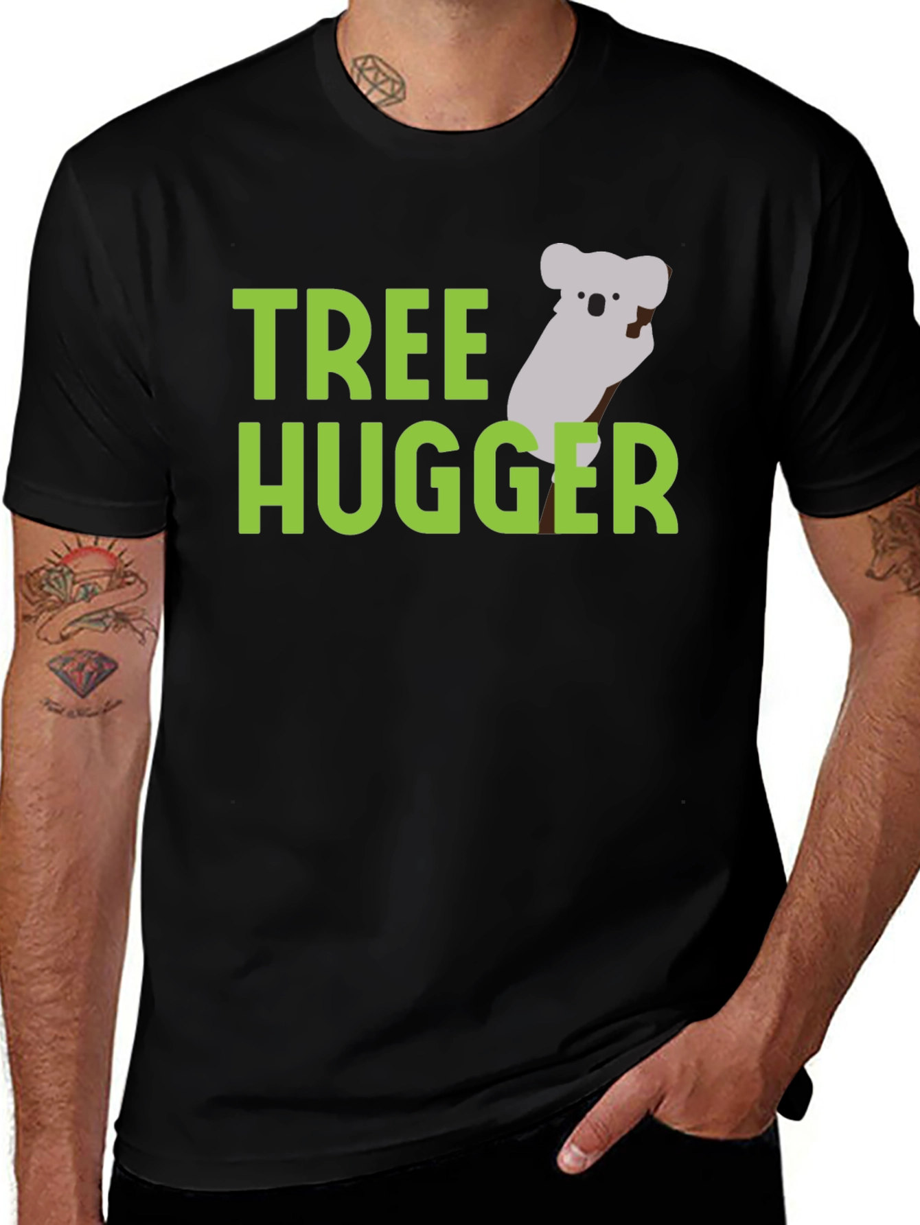 Tree Hugger Koala Graphic T-Shirt