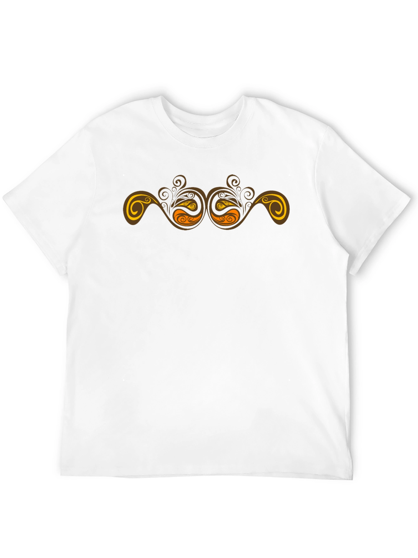 Abstract Swirl Graphic Mens Black T-Shirt