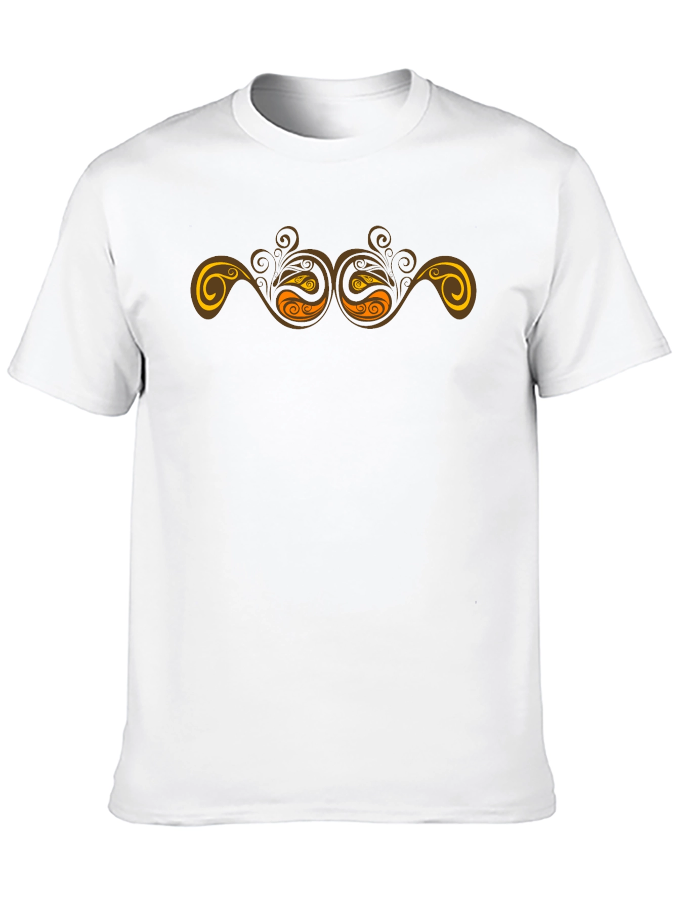 Abstract Swirl Graphic Mens Black T-Shirt