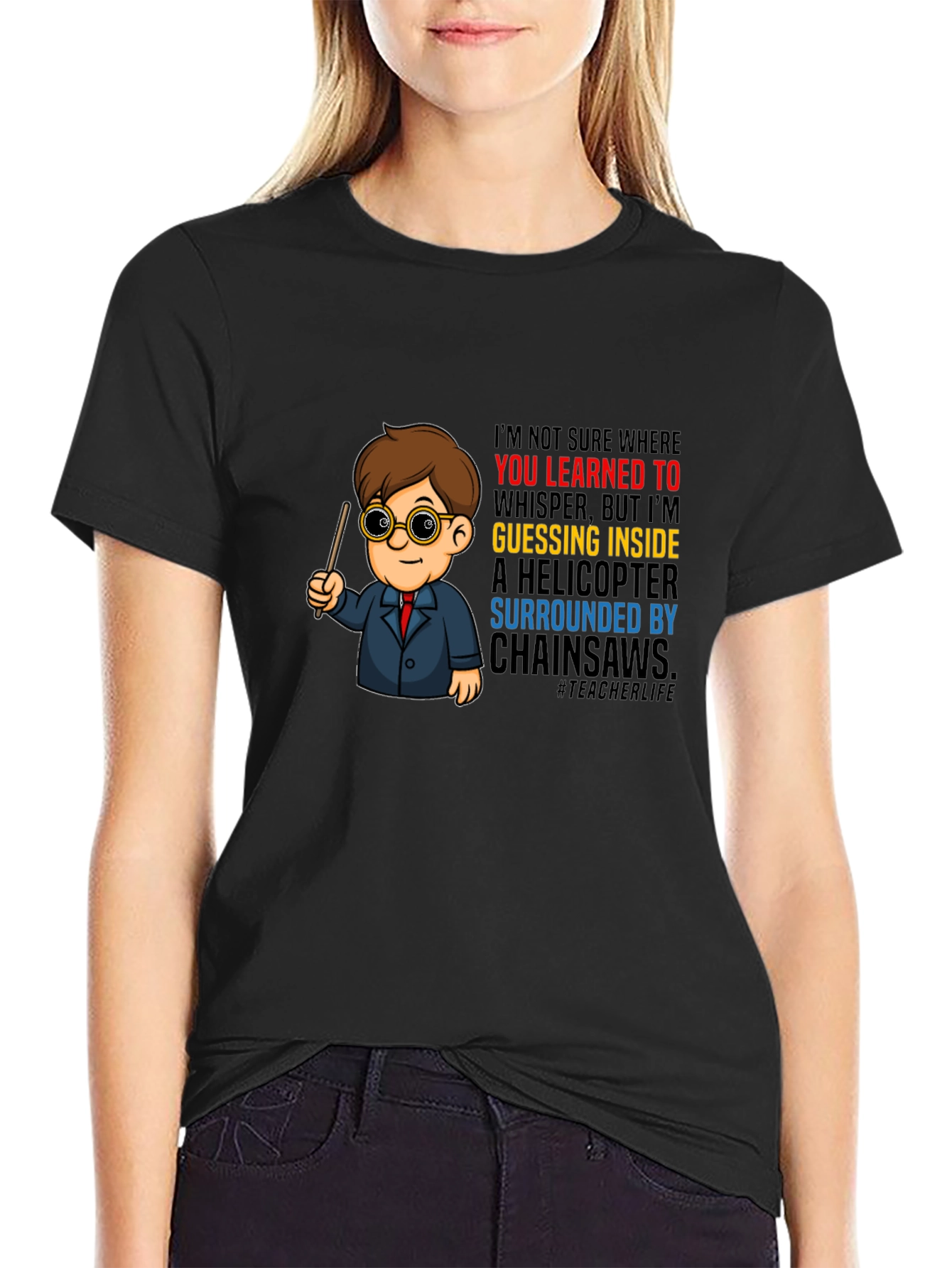 Teacher Life Cartoon T-Shirt