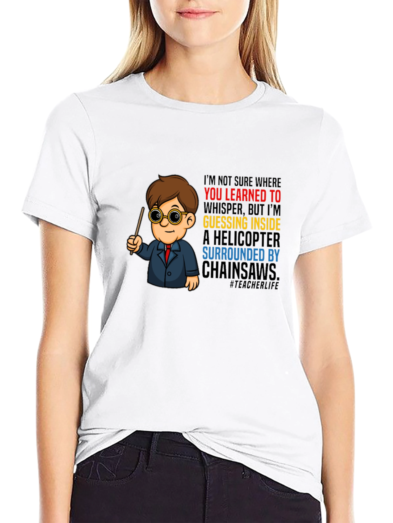 Teacher Life Cartoon T-Shirt