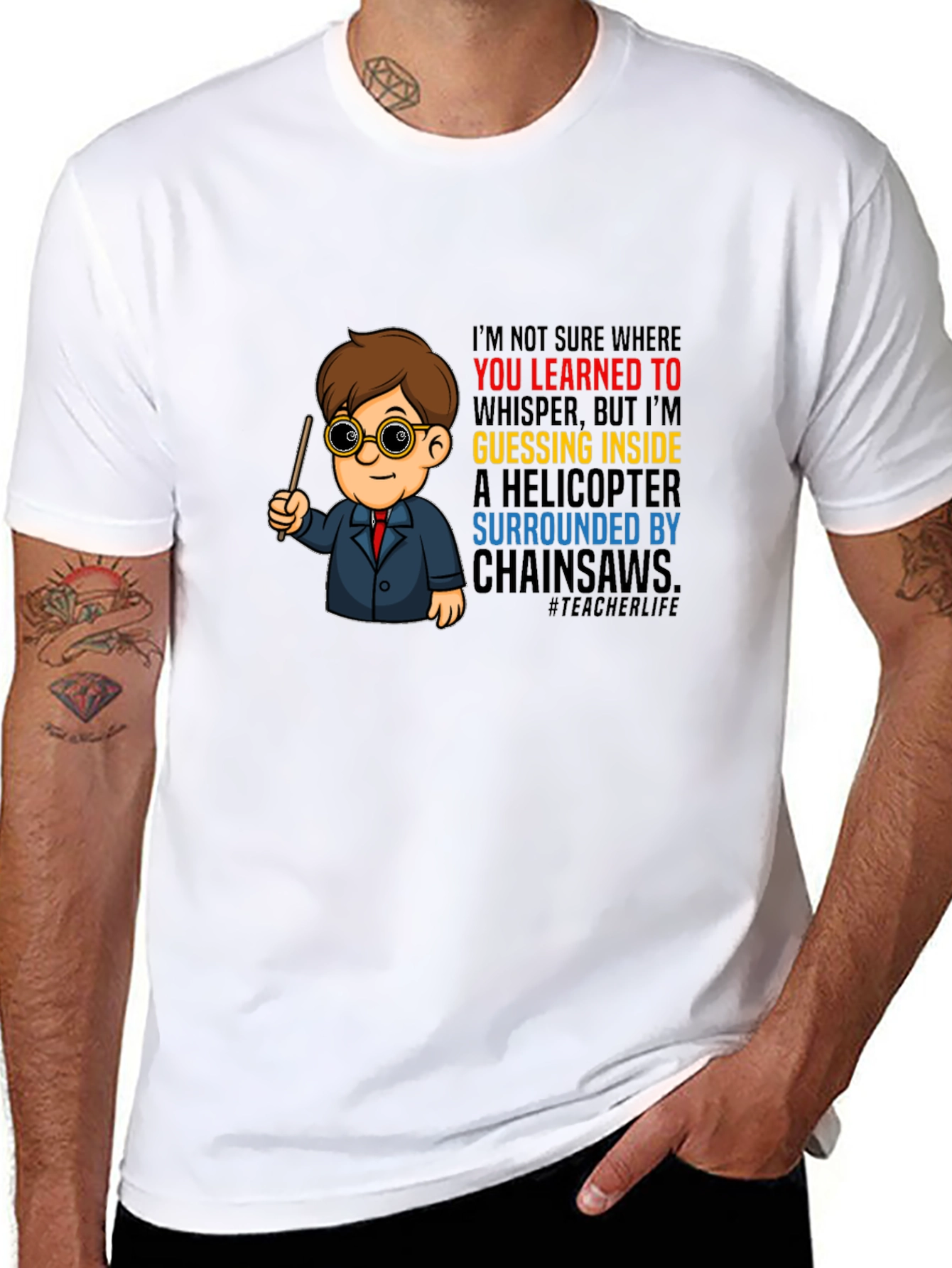 Teacher Life Cartoon T-Shirt