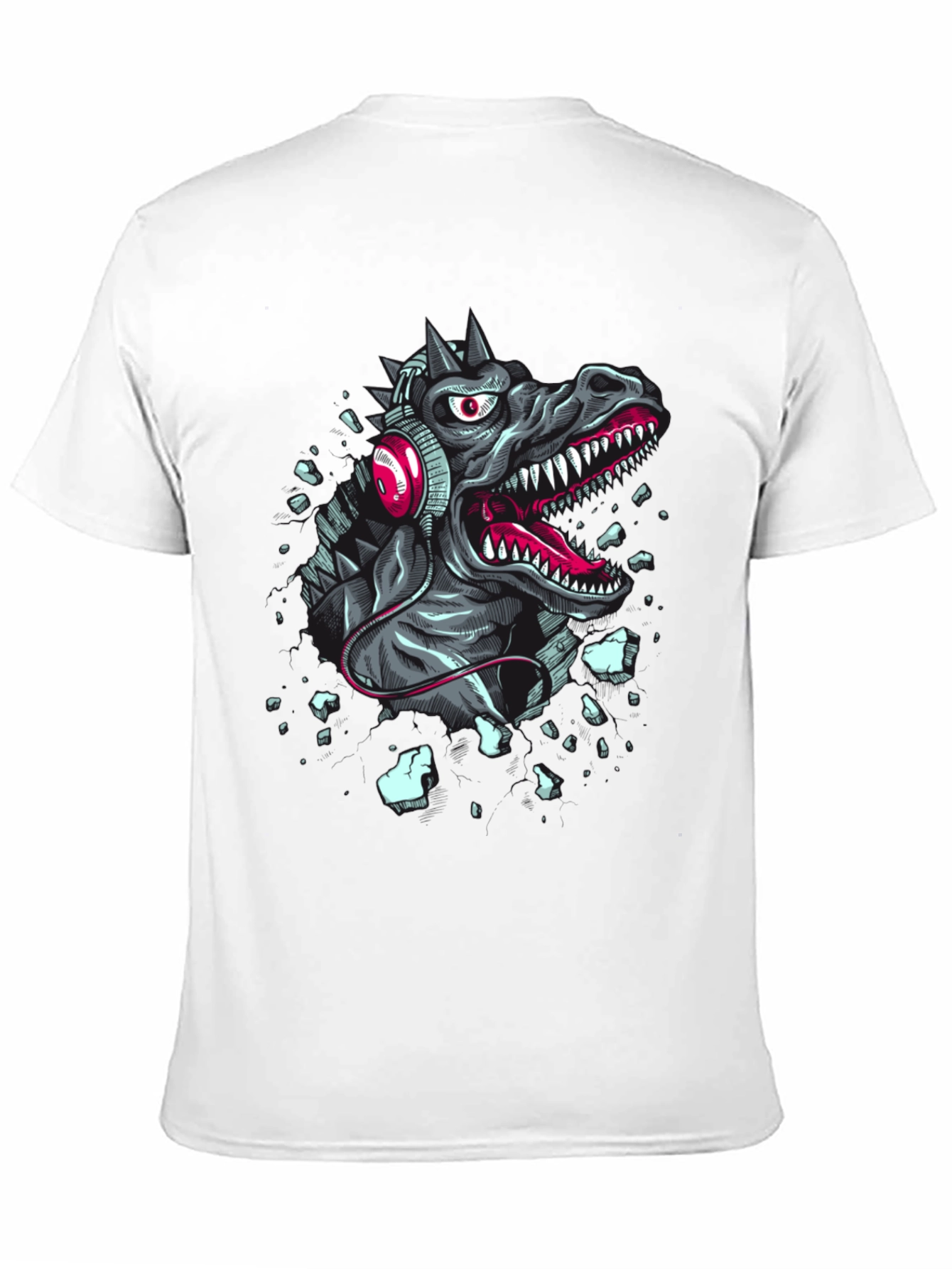 Godzilla Headphone T-Shirt - Black Cotton Tee