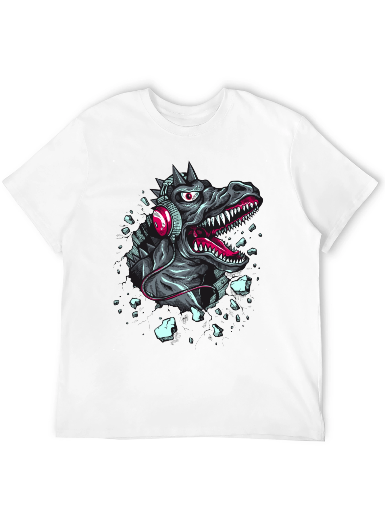 Godzilla Headphone T-Shirt - Black Cotton Tee
