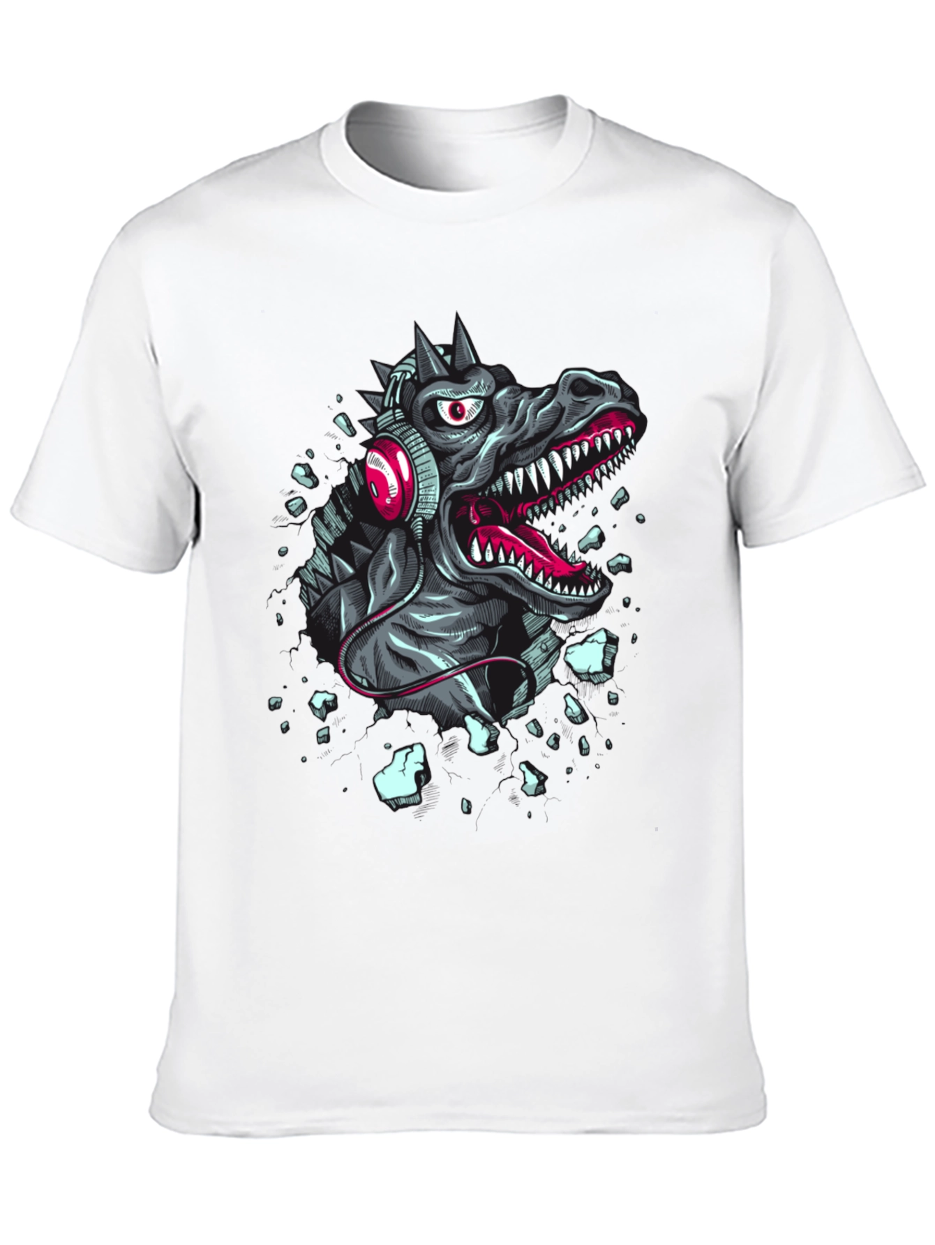 Godzilla Headphone T-Shirt - Black Cotton Tee