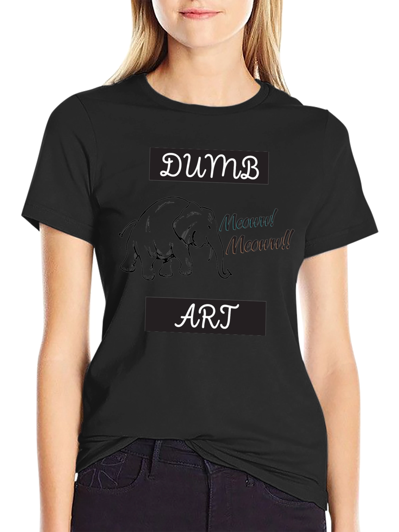 Dumb Art Elephant Graphic Tee