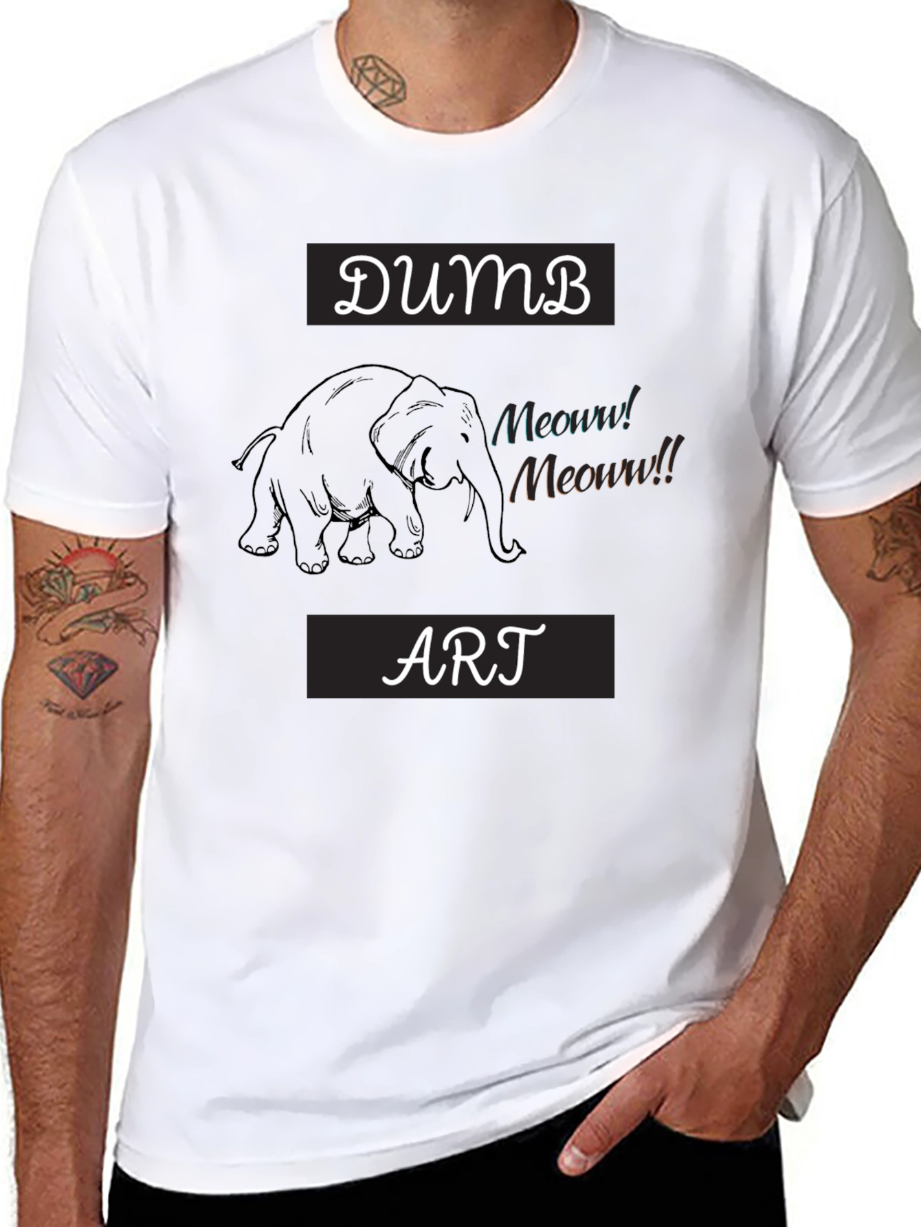 Dumb Art Elephant Graphic Tee