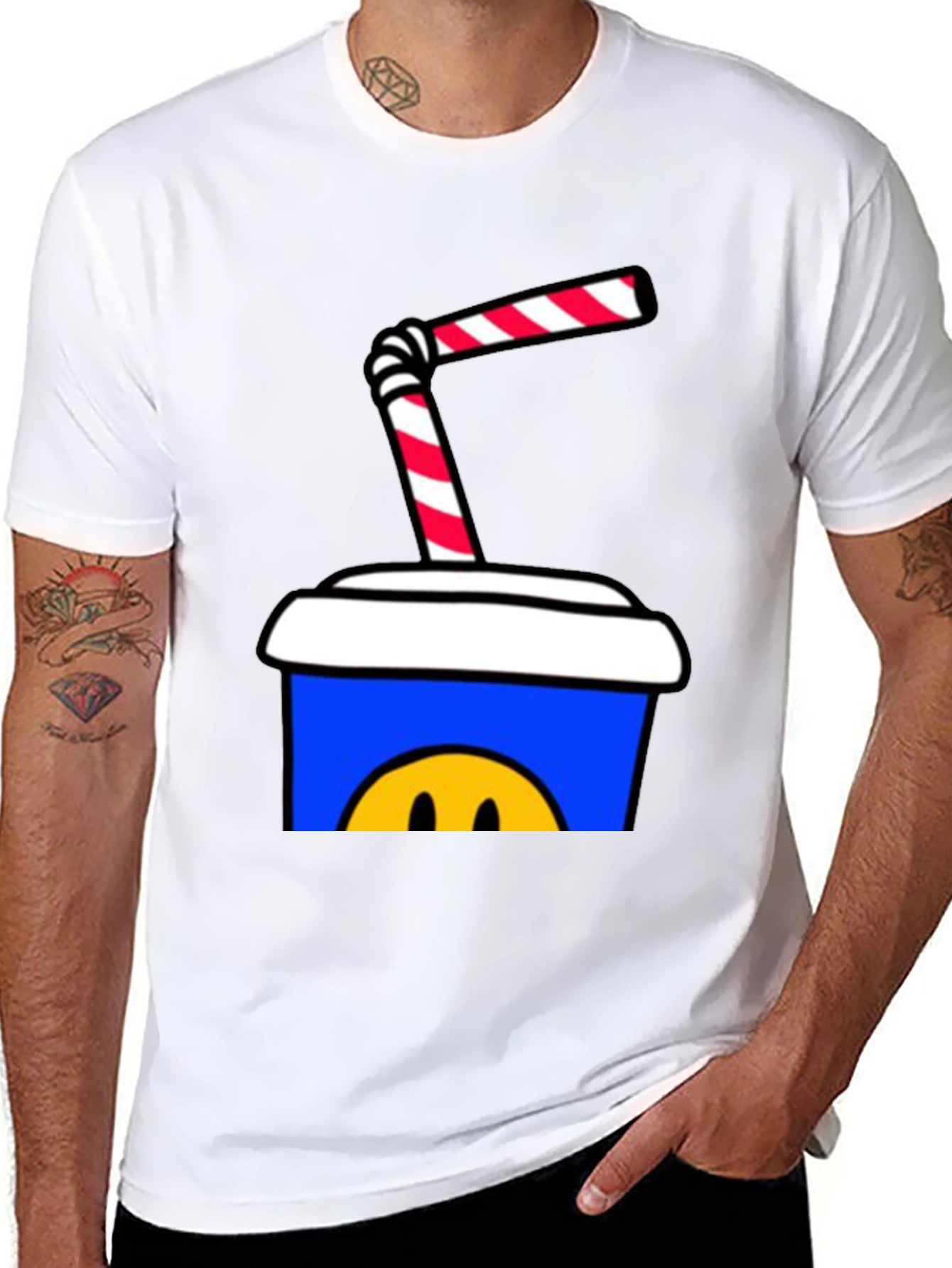 Cartoon Soda Cup T-Shirt - Fun Graphic Tee