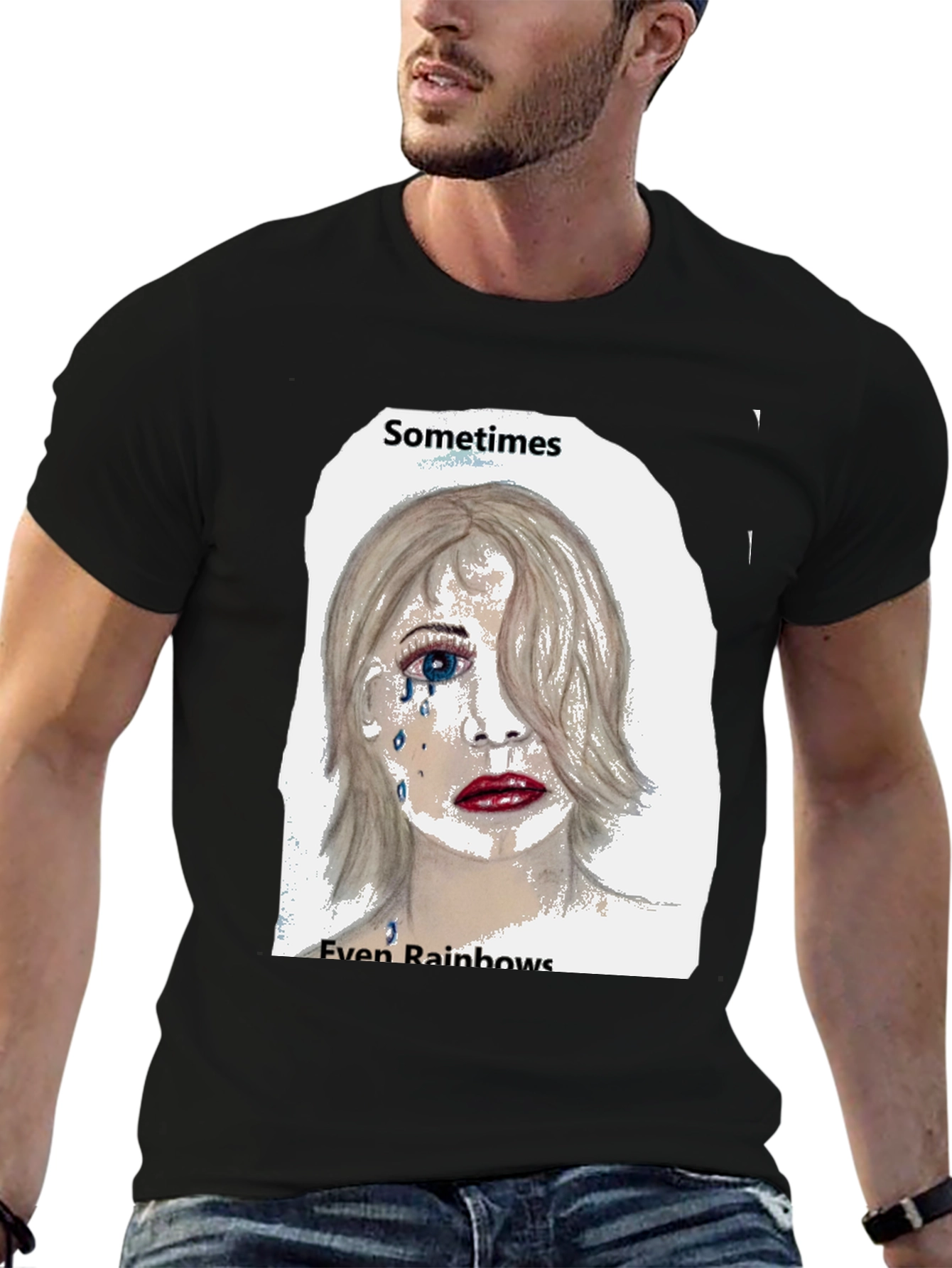 Emo Tears T-Shirt: Sometimes Even Rainbows