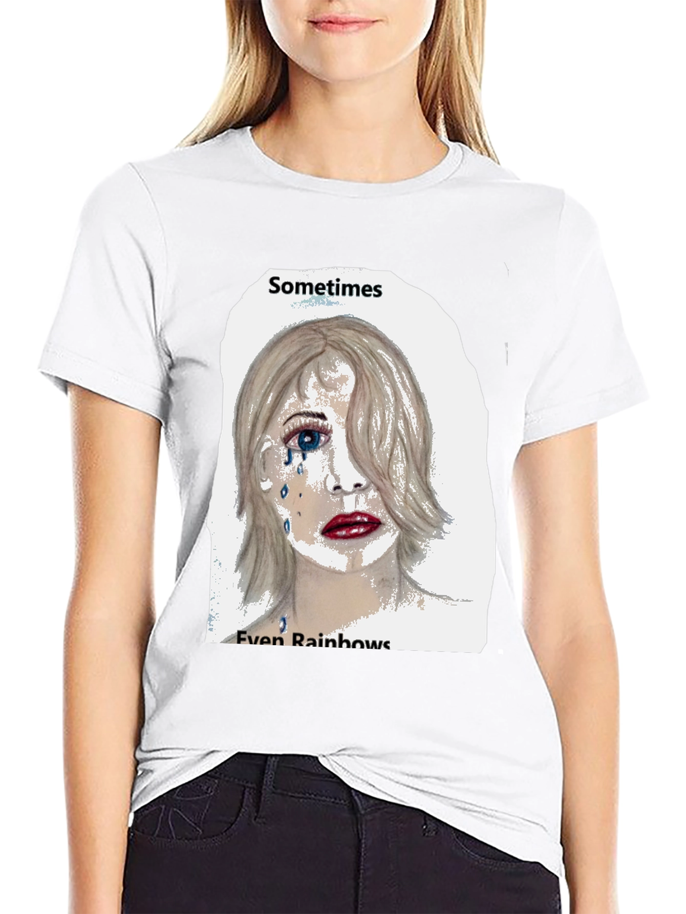 Emo Tears T-Shirt: Sometimes Even Rainbows