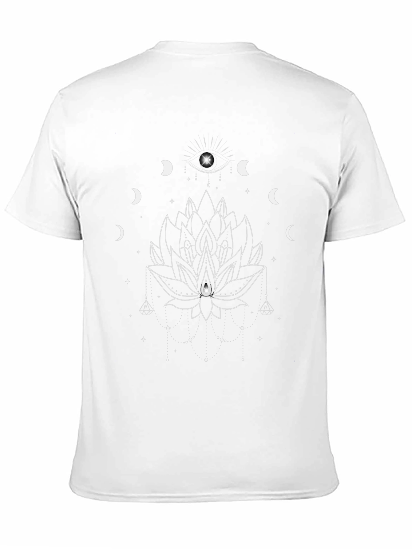 Mystic Lotus T-Shirt - Lunar Phases Design