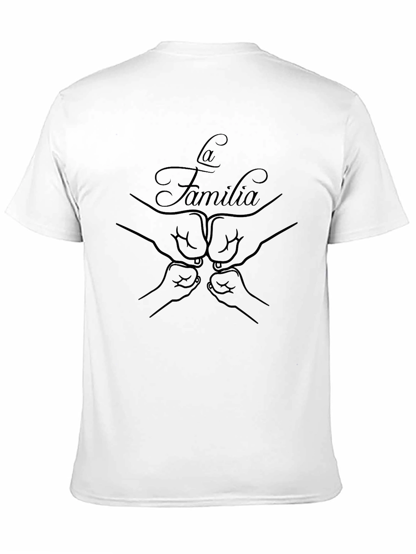 La Familia Black T-Shirt - Family Fist Bump Design