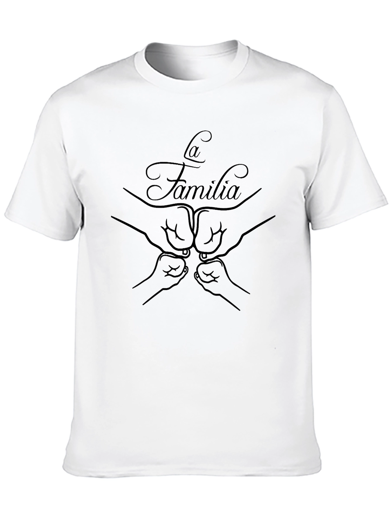 La Familia Black T-Shirt - Family Fist Bump Design