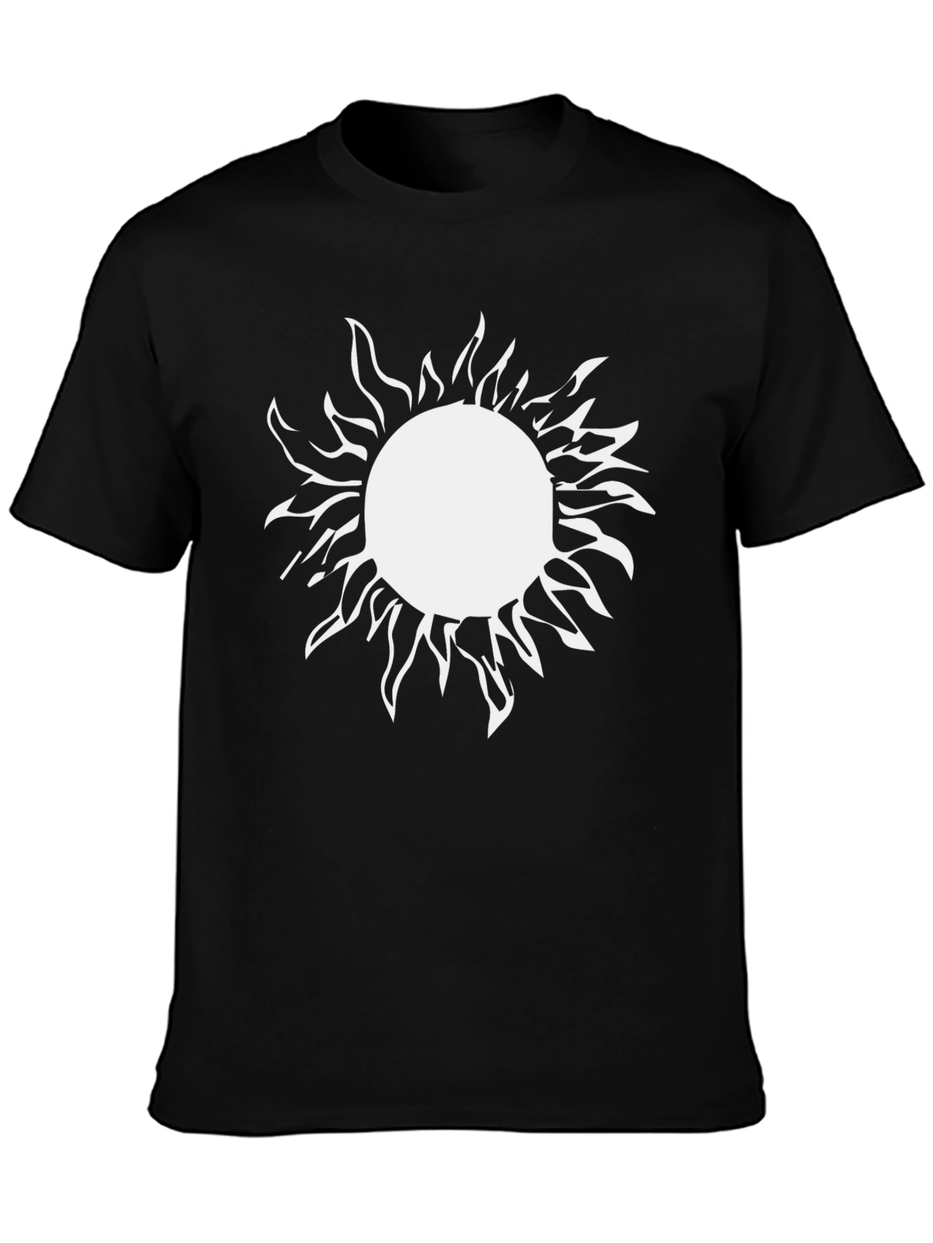 Sun Graphic Black T-Shirt - Unique Design