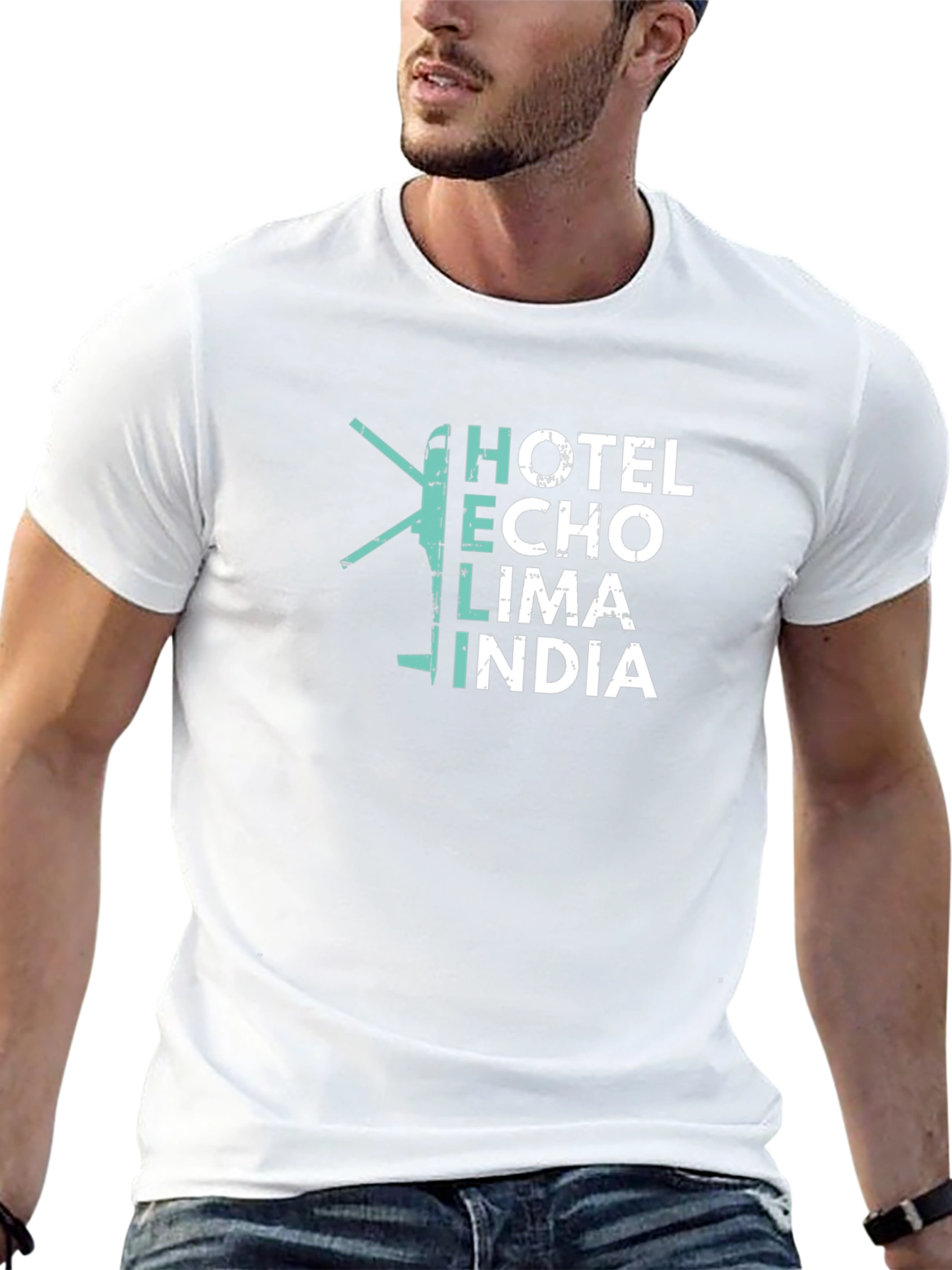 Helicopter Hotel Echo Lima India T-Shirt