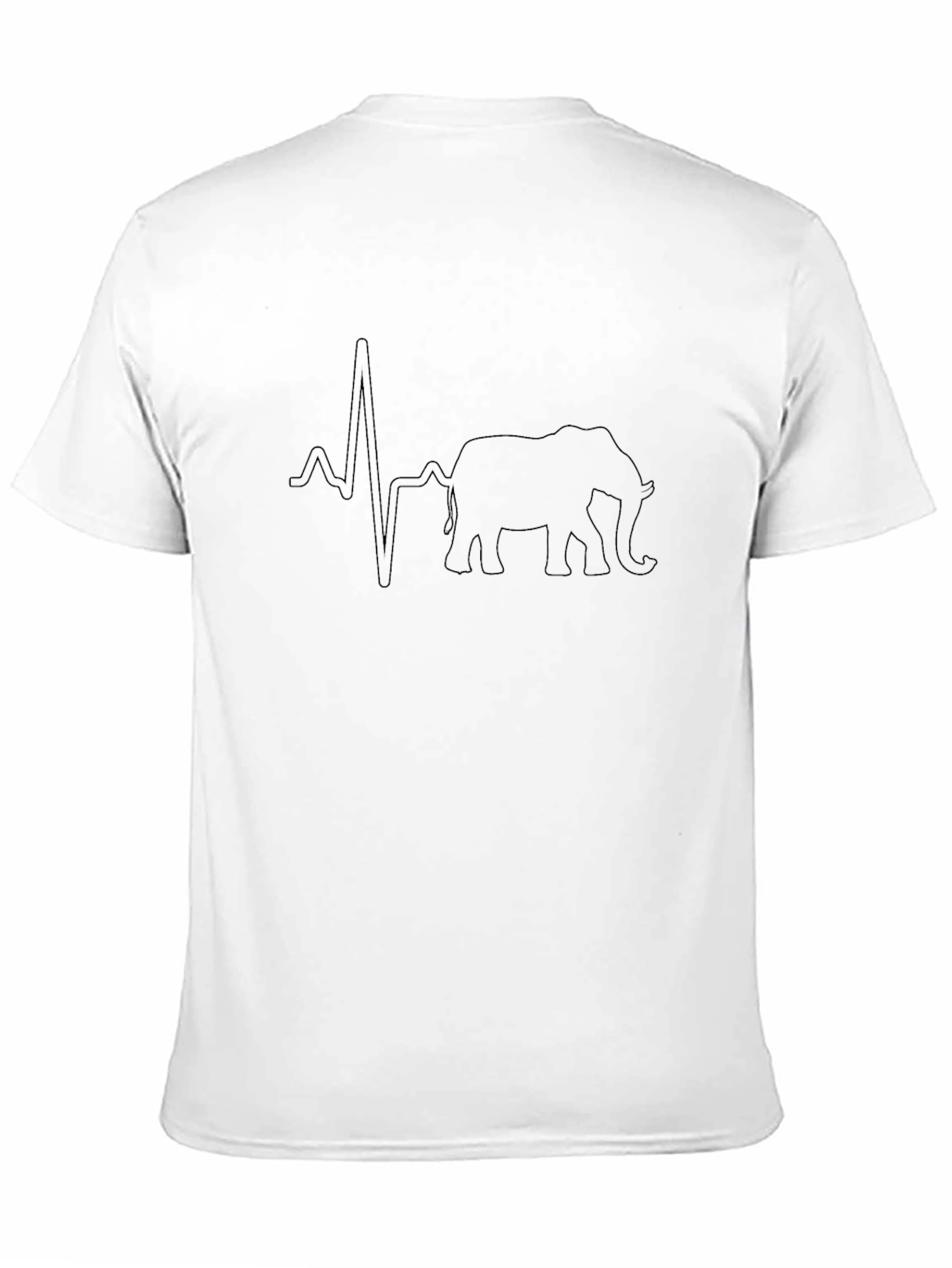 Elephant Heartbeat Graphic Tee - Black T-Shirt